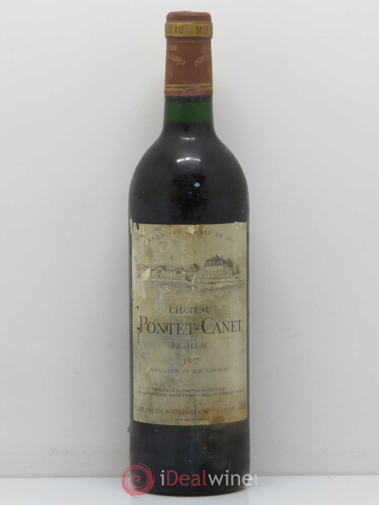 Château Pontet Canet 5ème Grand Cru Classé 1987 - Lot de 1 bouteille - 0