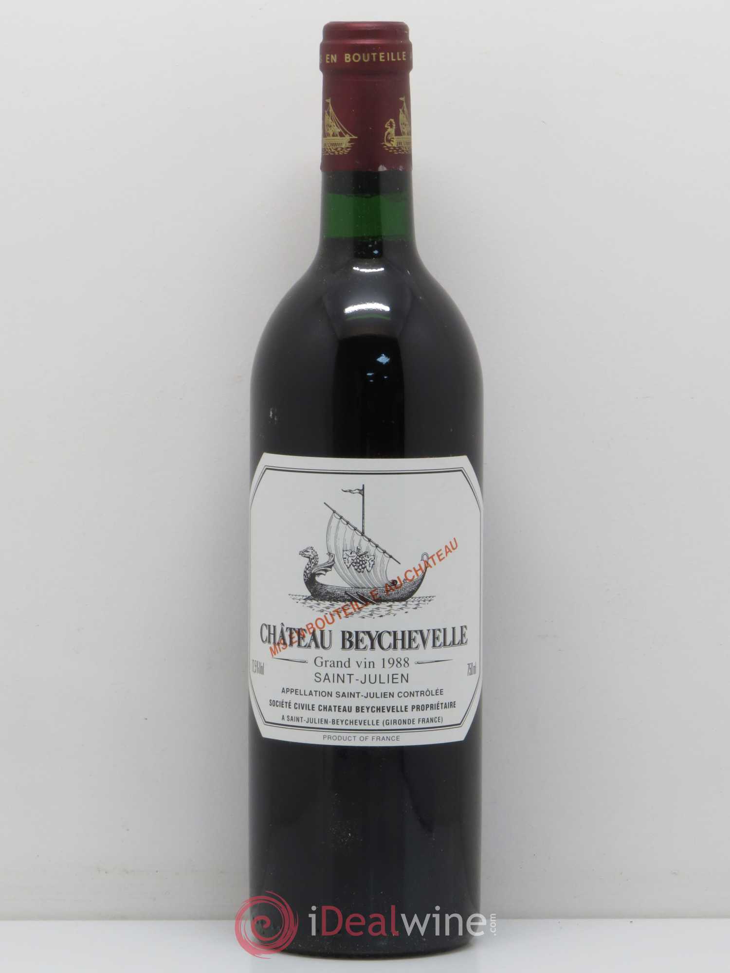 Château Beychevelle 4ème Grand Cru Classé 1988 - Lot de 1 bouteille - 0