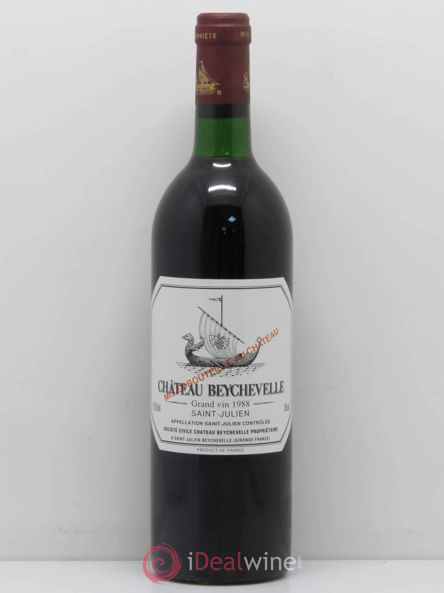 Château Beychevelle 4ème Grand Cru Classé 1988 - Lot de 1 bouteille - 0