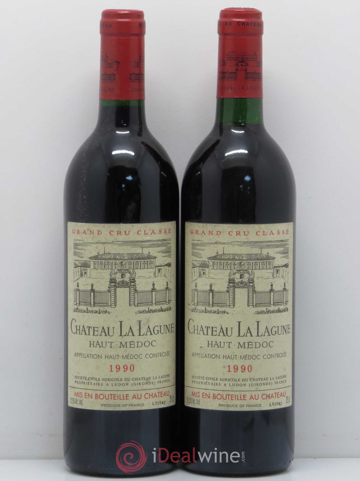 Château la Lagune 3ème Grand Cru Classé 1990 - Lot de 2 bouteilles - 0