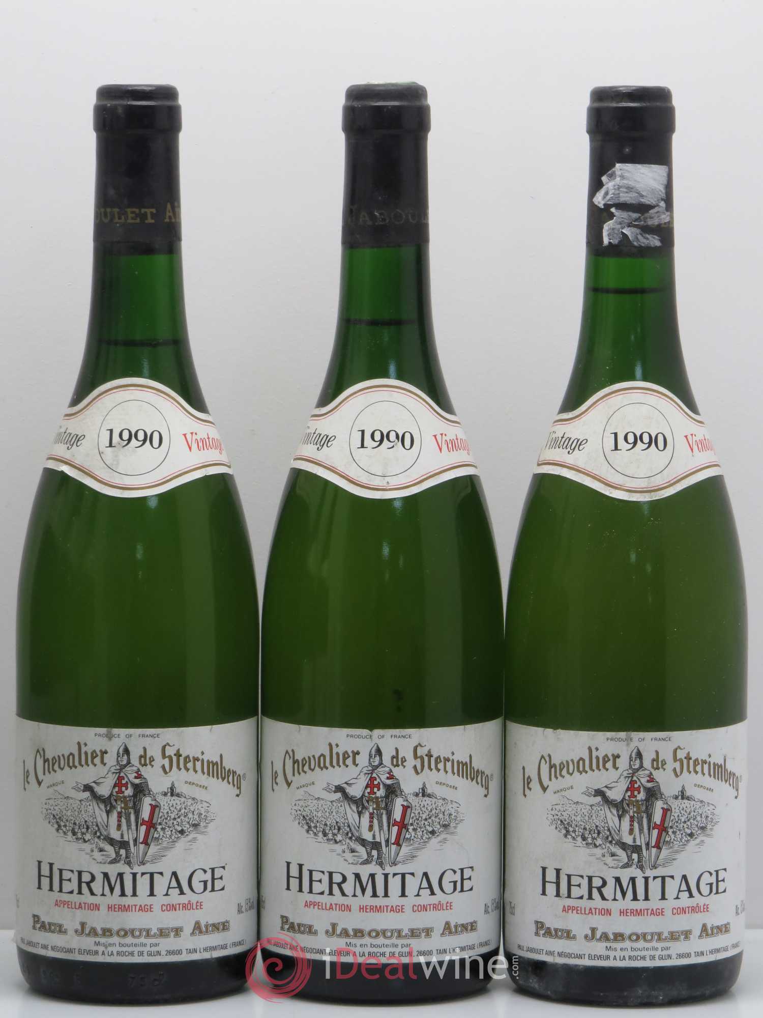 Hermitage Chevalier de Sterimberg Paul Jaboulet Ainé 1990 - Lot de 6 bouteilles - 1