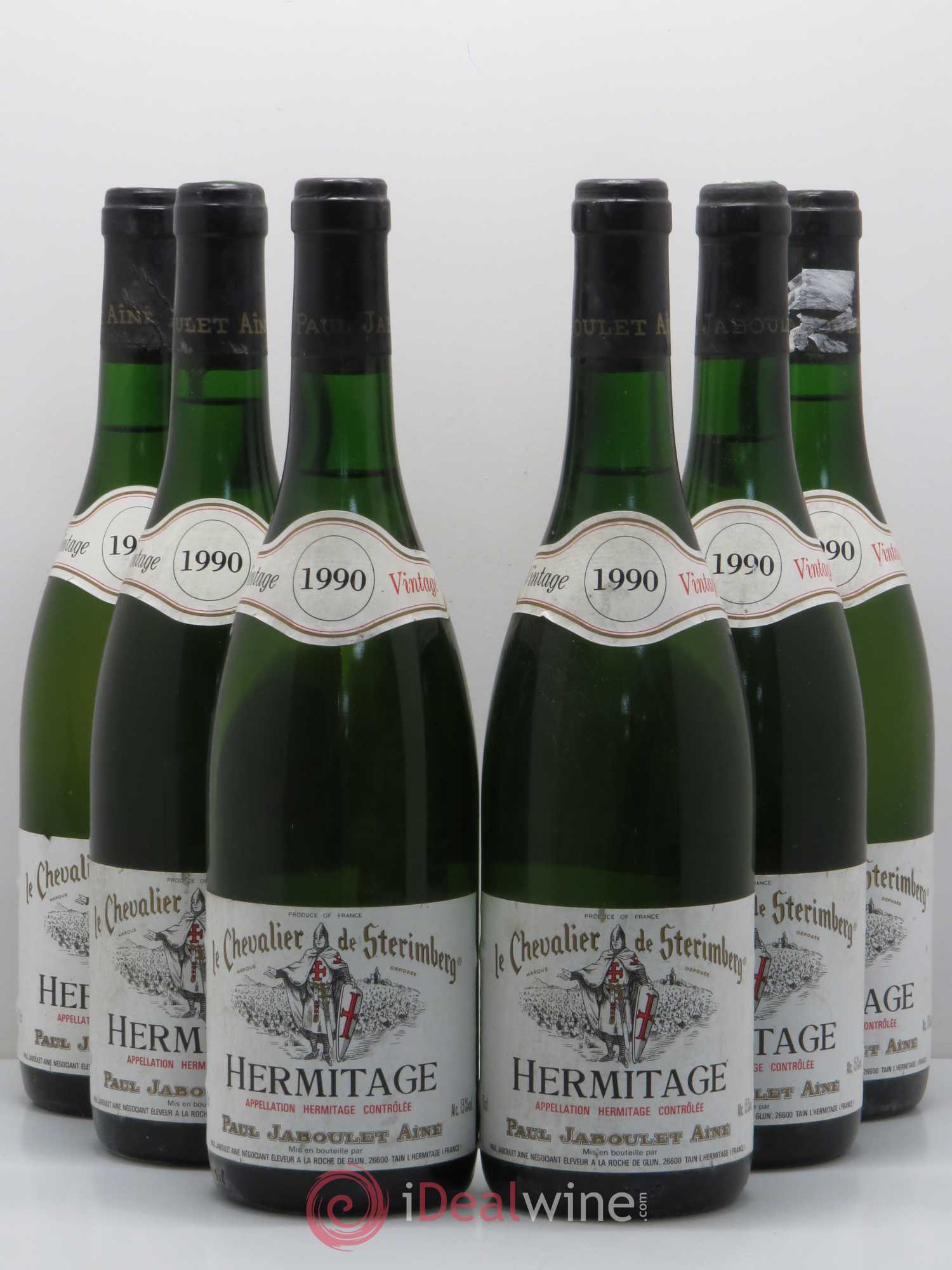 Hermitage Chevalier de Sterimberg Paul Jaboulet Ainé 1990 - Lot de 6 bouteilles - 0