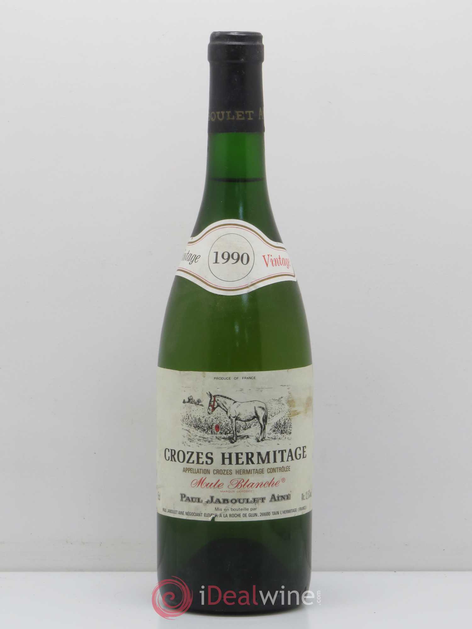 Crozes-Hermitage Mule blanche Jaboulet 1990 - Posten von 1 Flasche - 0