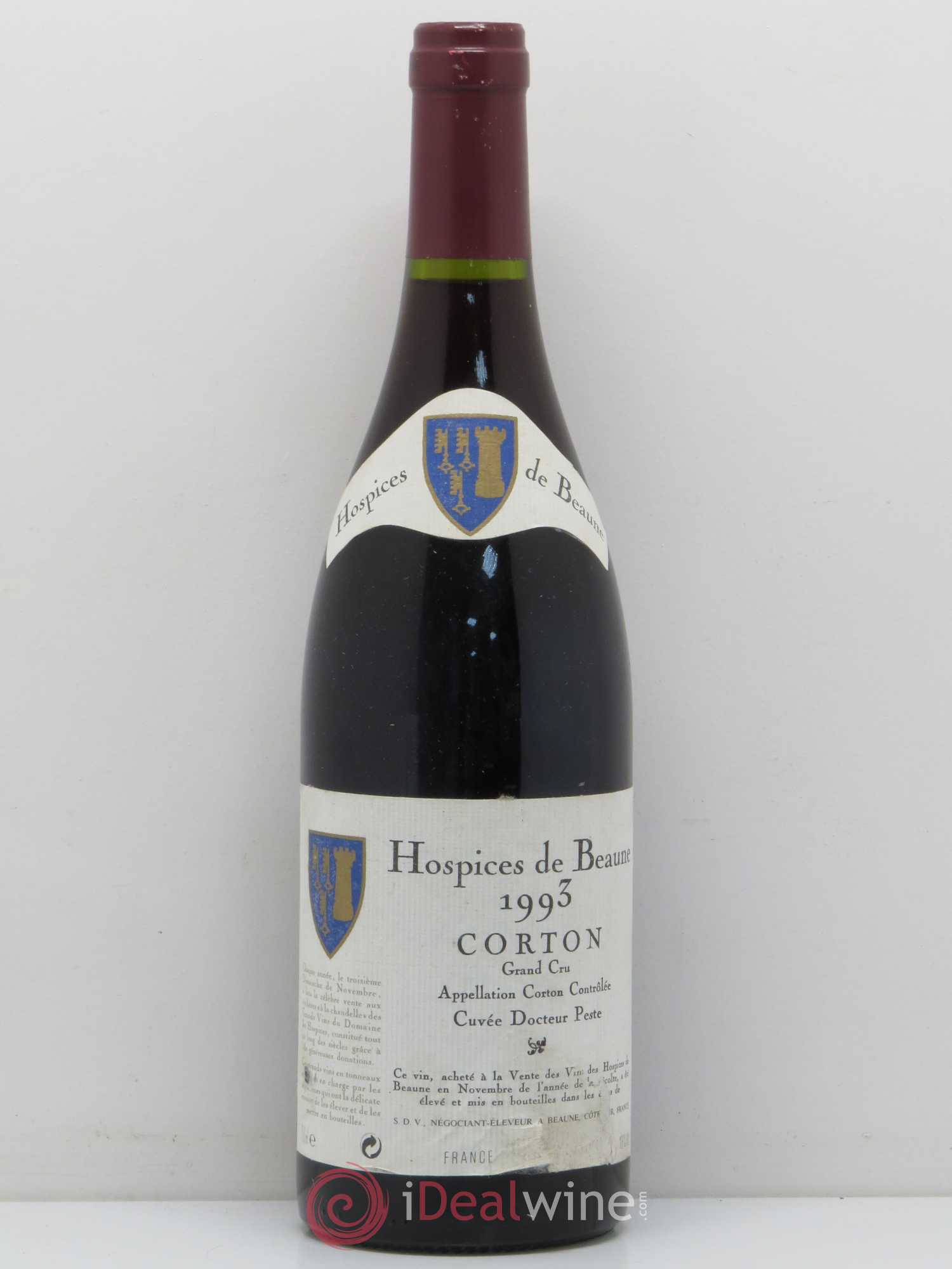 Corton Grand Cru Cuvée Docteur Peste Hospices de Beaune 1993 - Posten von 1 Flasche - 0