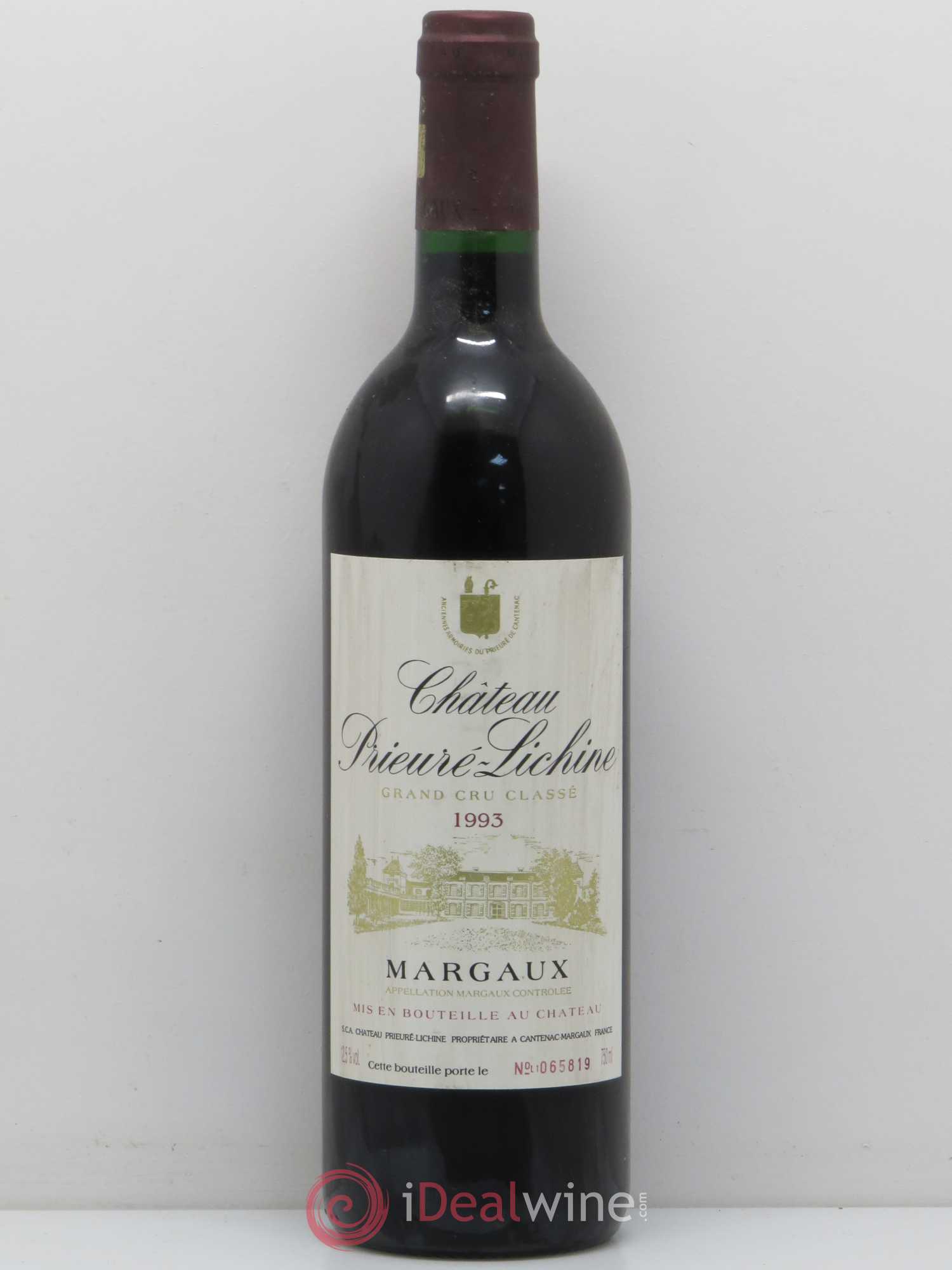 Château Prieuré Lichine 4ème Grand Cru Classé 1993 - Lot de 1 bouteille - 0