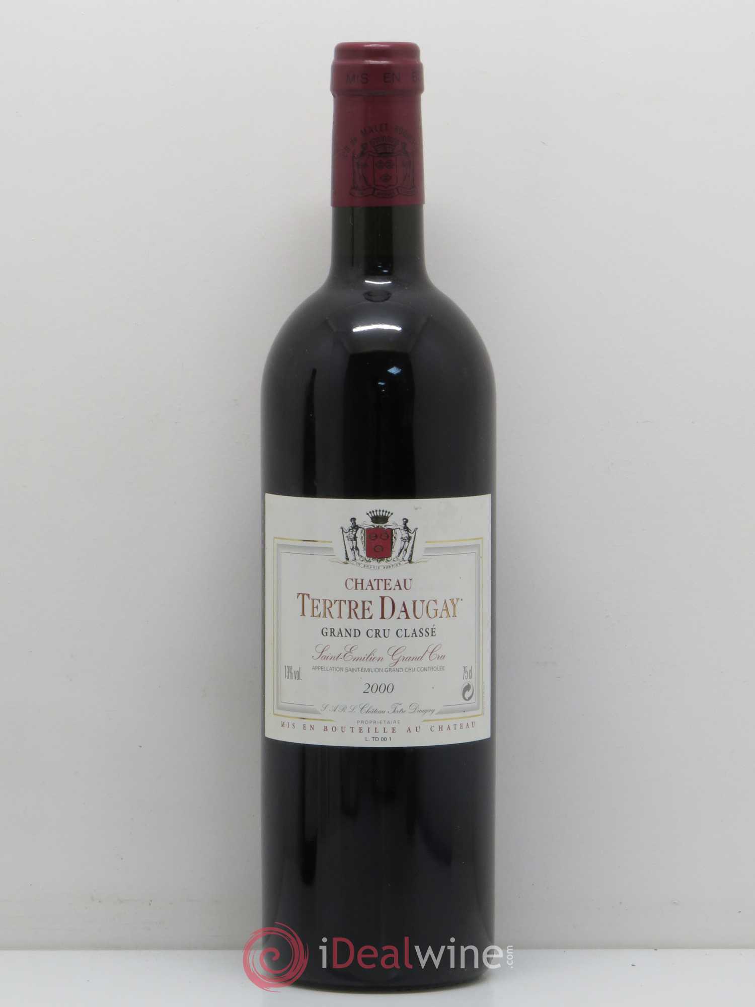 Château Tertre Daugay Grand Cru Classé 2000 - Lot de 1 bouteille - 0