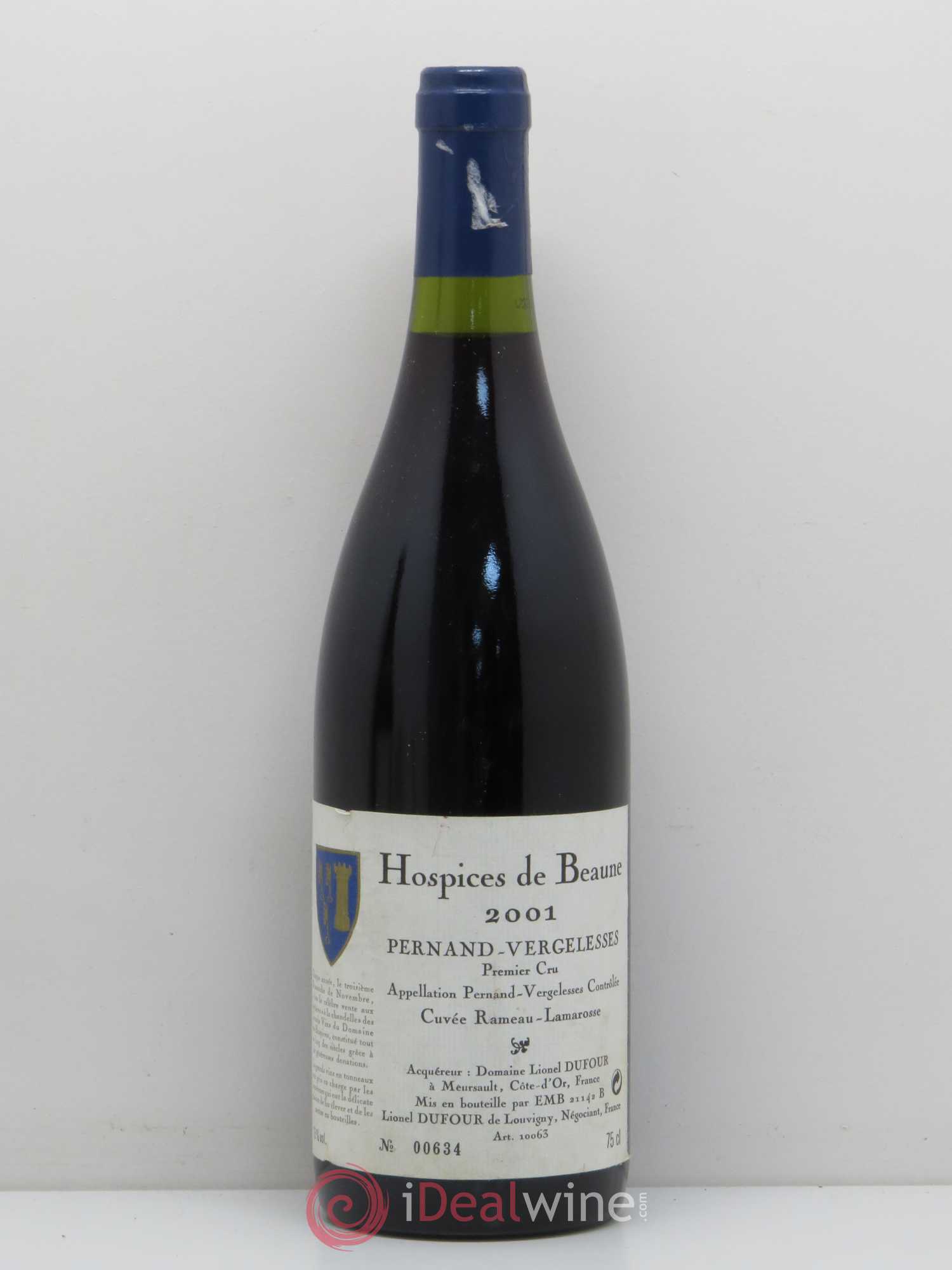 Pernand-Vergelesses 1er Cru Cuvée Rameau Lamarosse Hospices De Beaune 2001 - Posten von 1 Flasche - 0