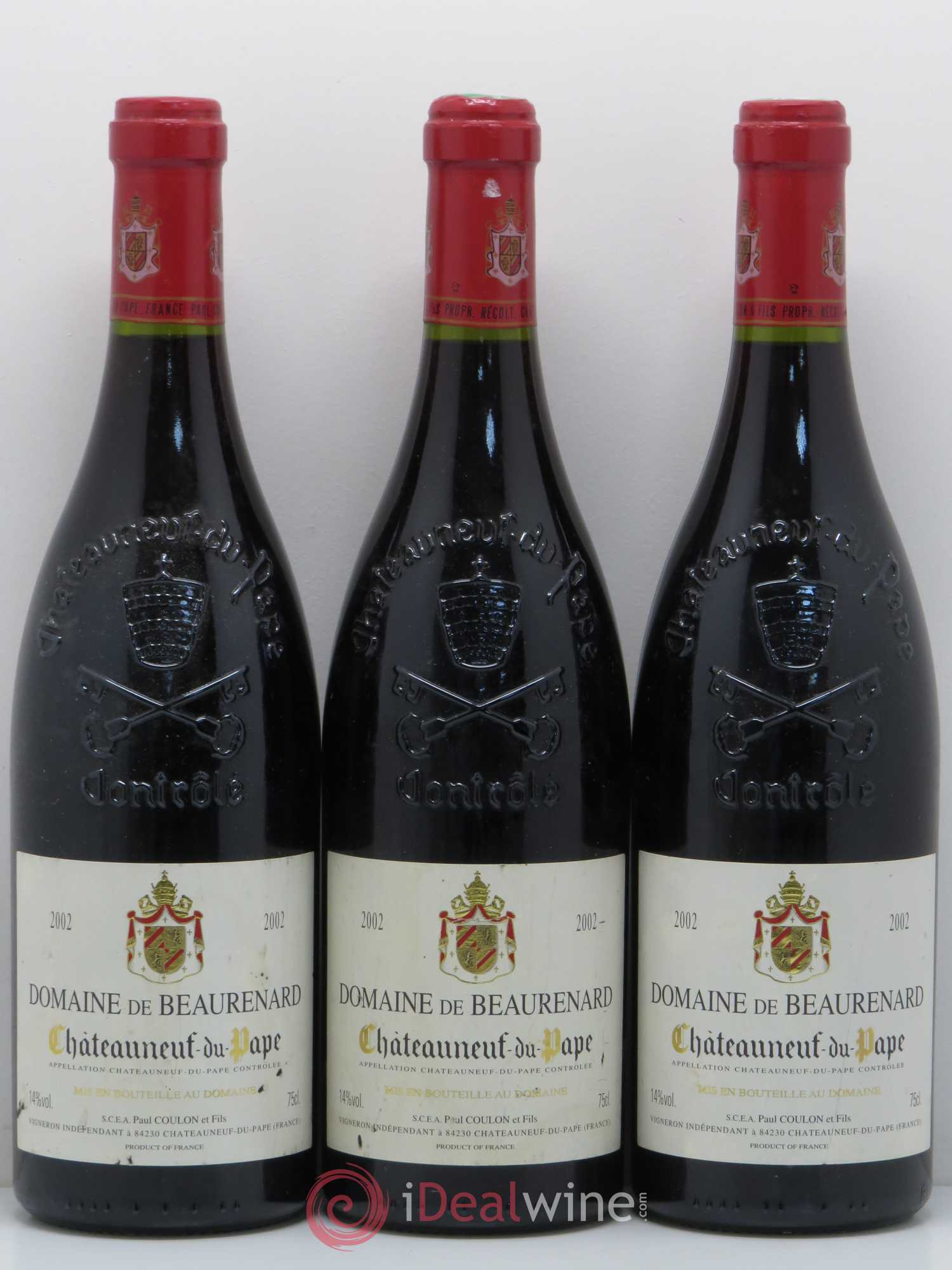 Châteauneuf-du-Pape Beaurenard (Domaine de) 2002 - Lot de 3 bouteilles - 0