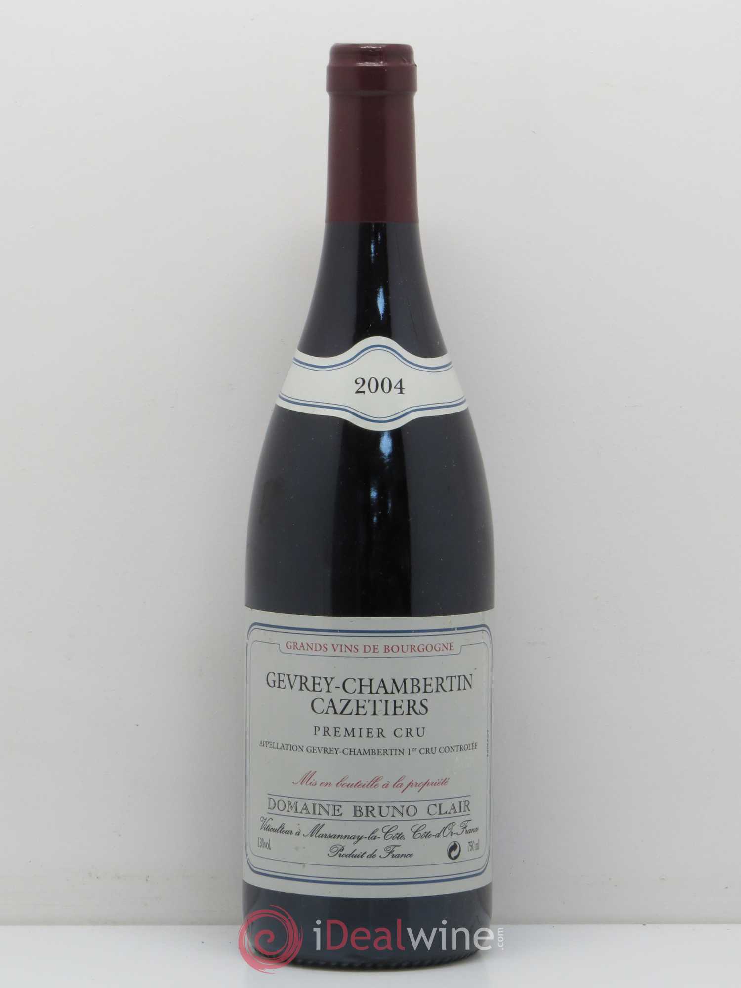 Gevrey-Chambertin 1er Cru Les Cazetiers Bruno Clair (Domaine) 2004 - Lot de 1 bouteille - 0