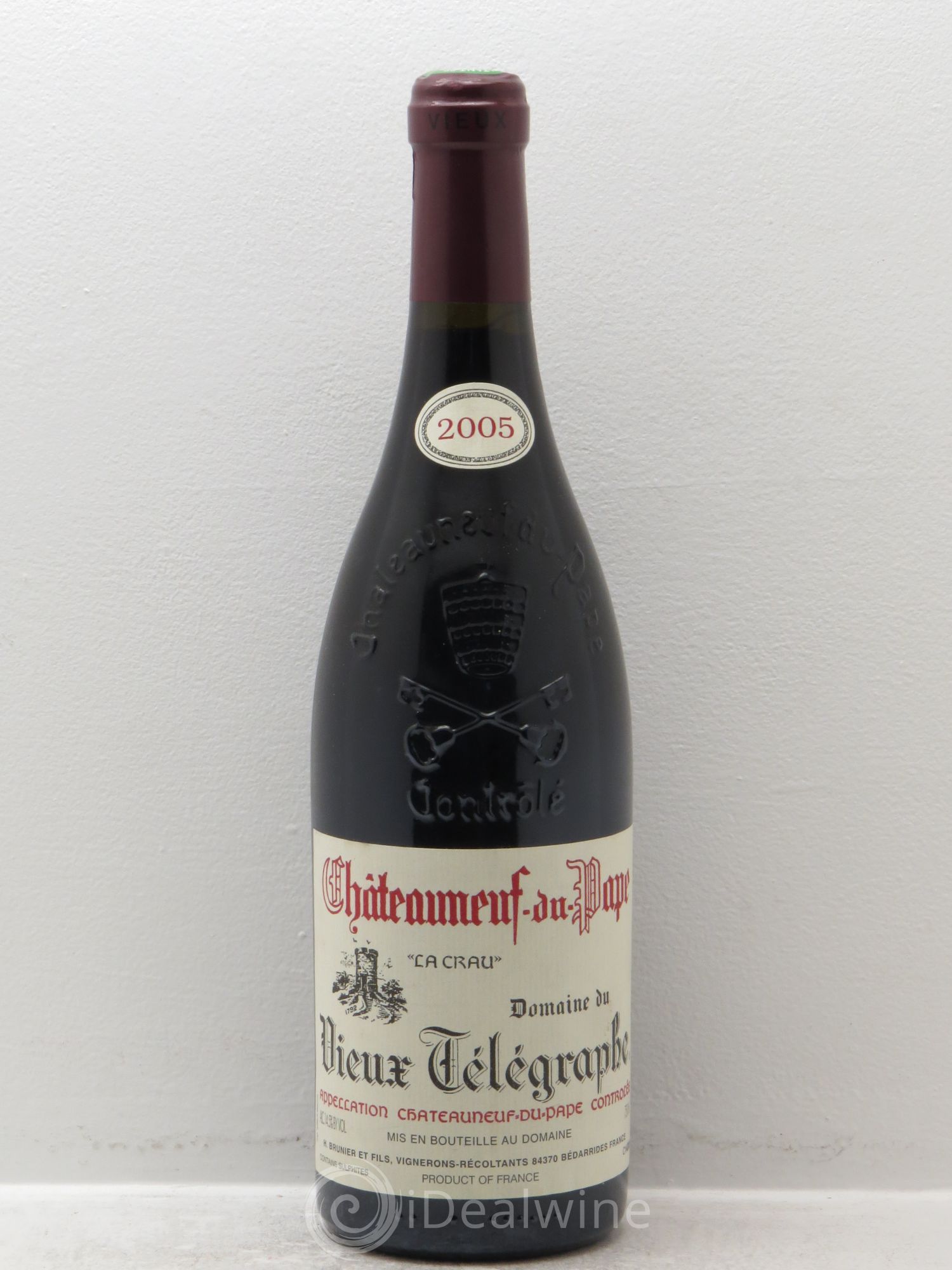 Châteauneuf-du-Pape Vieux Télégraphe (Domaine du) Vignobles Brunier 2005 - Lot de 1 bouteille - 0