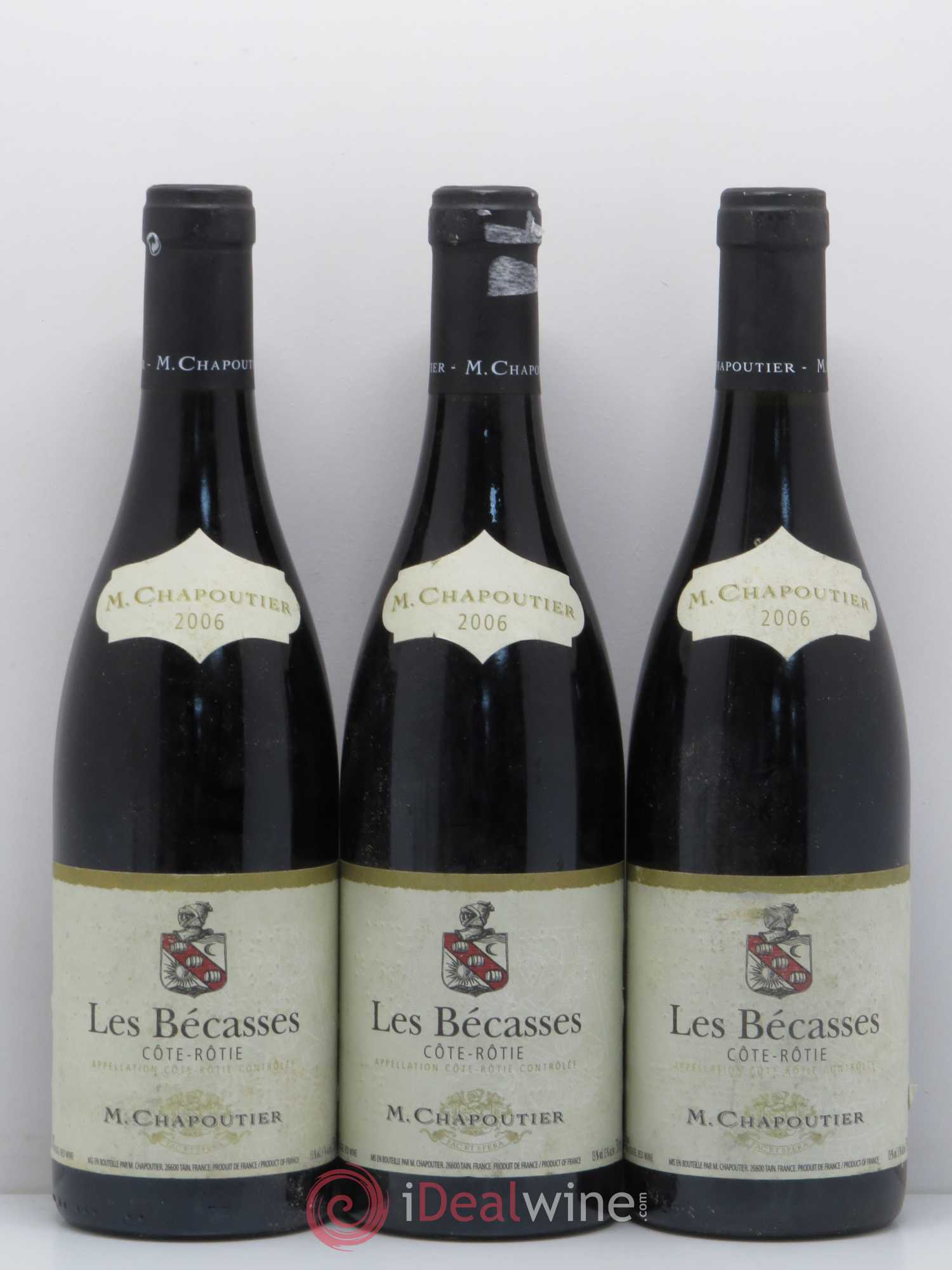Côte-Rôtie Les Bécasses Chapoutier 2006 - Lot de 3 bouteilles - 0