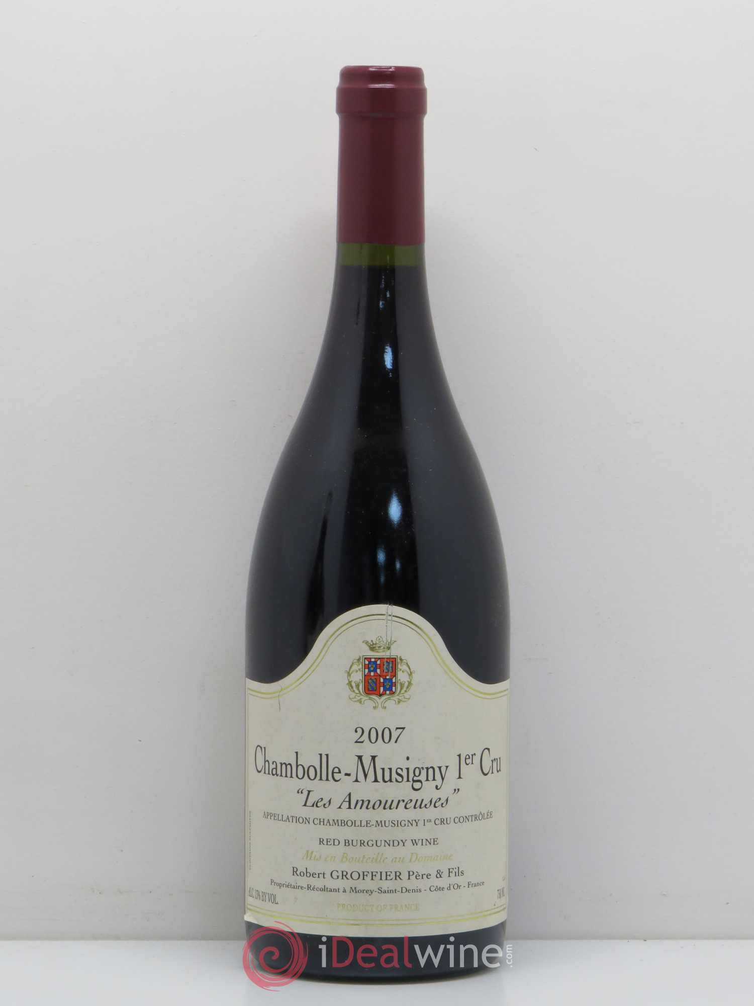 Chambolle-Musigny 1er Cru Les Amoureuses Robert Groffier Père & Fils (Domaine) 2007 - Lot de 1 bouteille - 0