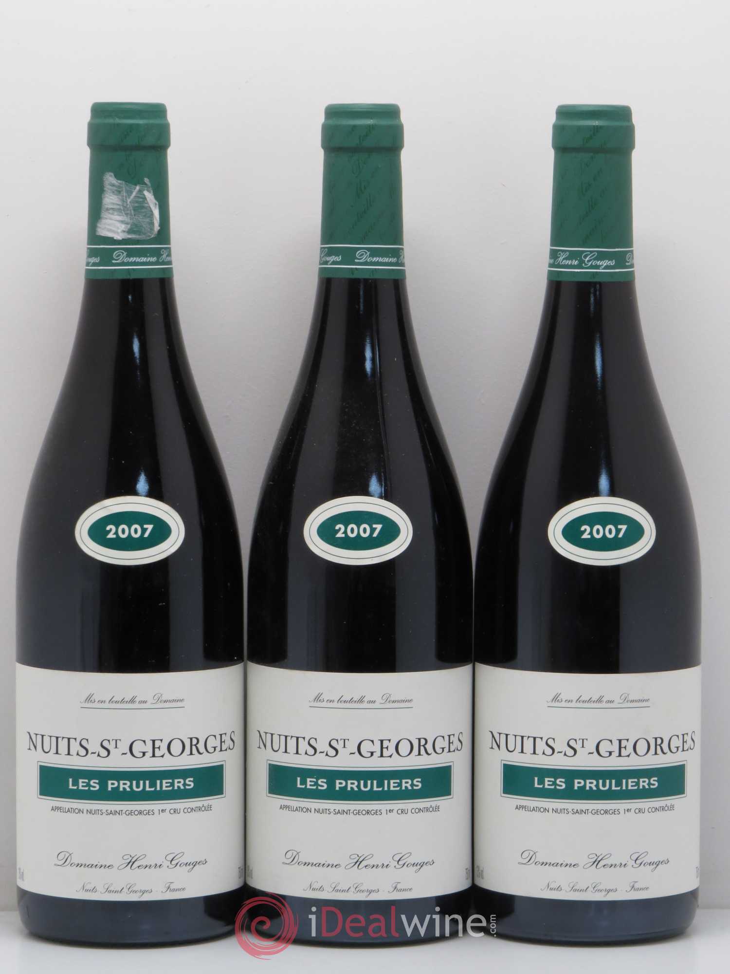 Nuits-Saint-Georges 1er Cru Les Pruliers Henri Gouges 2007 - Lot de 3 bouteilles - 0