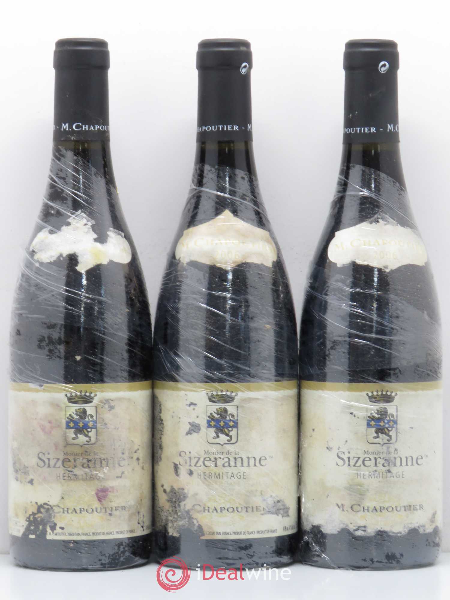Hermitage Monier de La Sizeranne Chapoutier 2006 - Lot de 3 bouteilles - 0