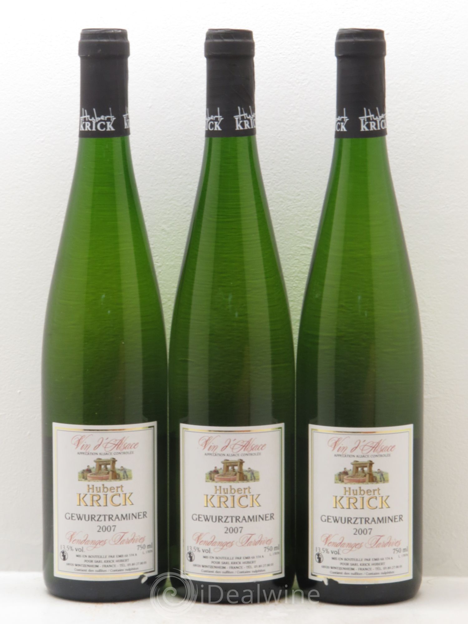 Gewurztraminer Vendanges Tardives Hubert Krick 2007 - Lotto di 3 bottiglie - 0