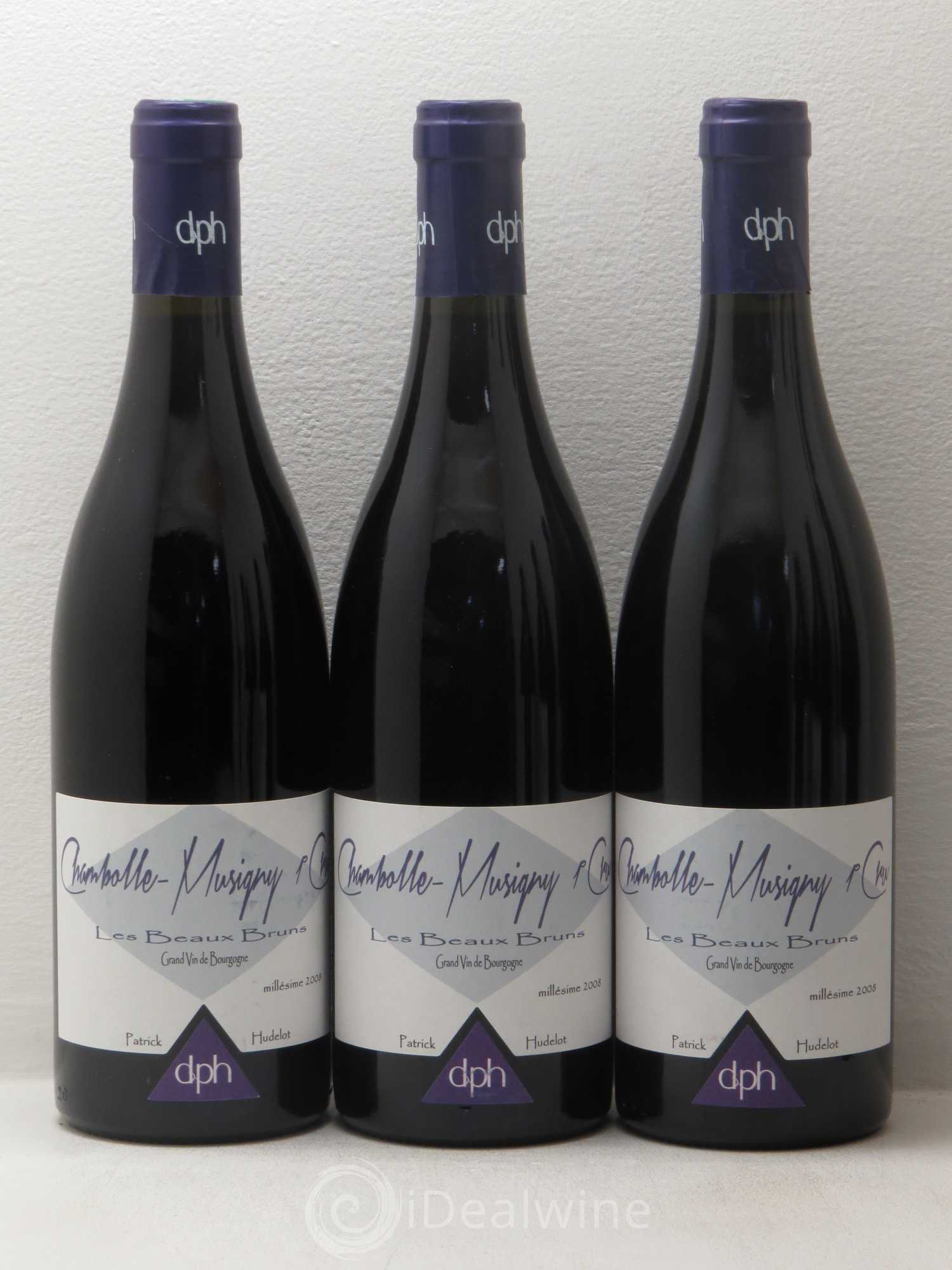 Chambolle-Musigny 1er Cru Les Beaux Bruns Patrick Hudelot 2008 - Posten von 6 Flaschen - 1