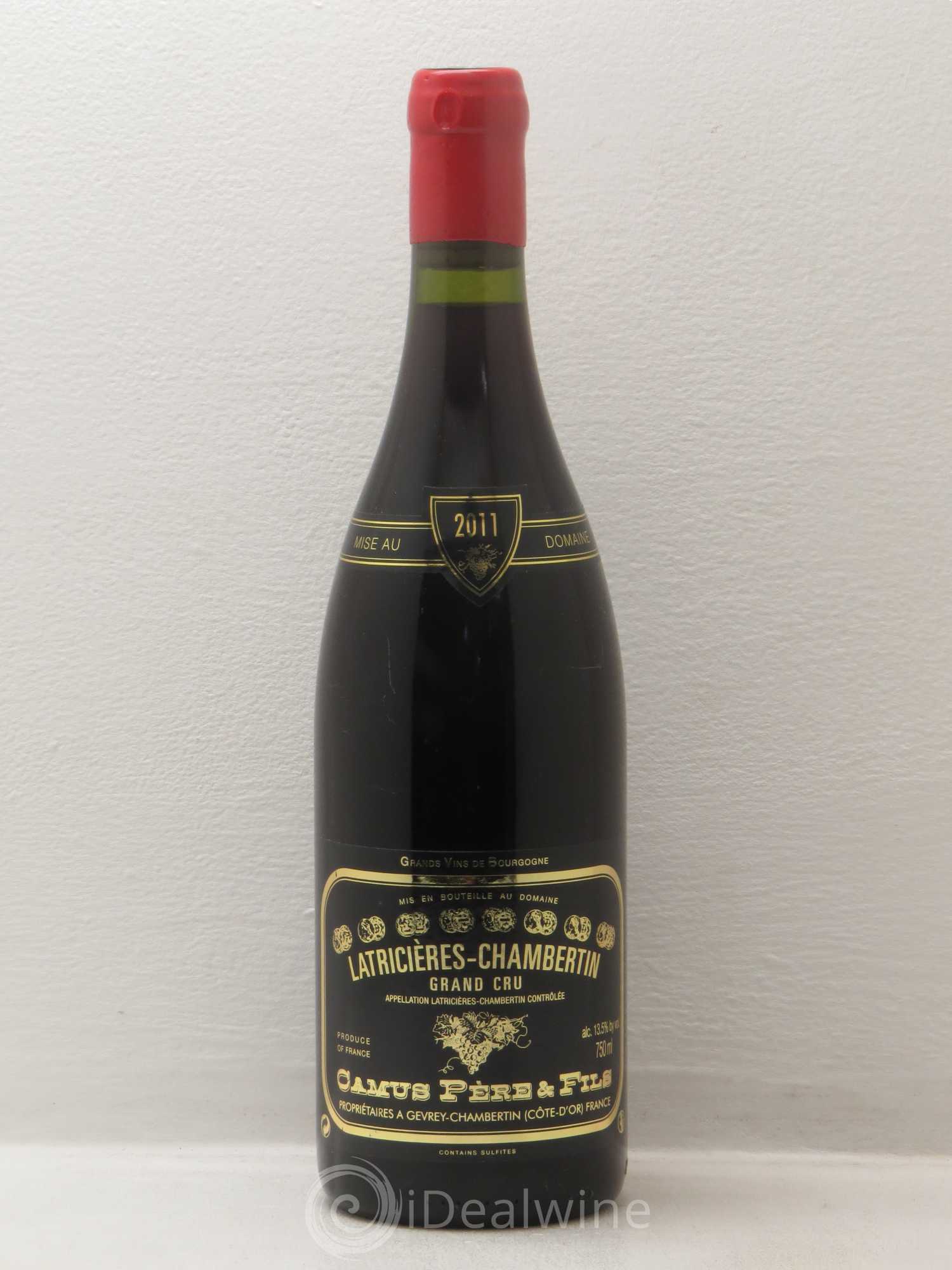 Latricières-Chambertin Grand Cru Camus Pere Et Fils 2011 - Lot de 1 bouteille - 0
