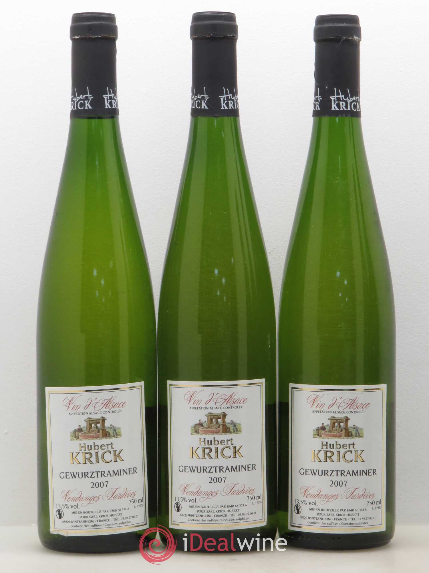 Gewurztraminer Vendanges Tardives Hubert Krick 2007 - Posten von 5 Flaschen - 1