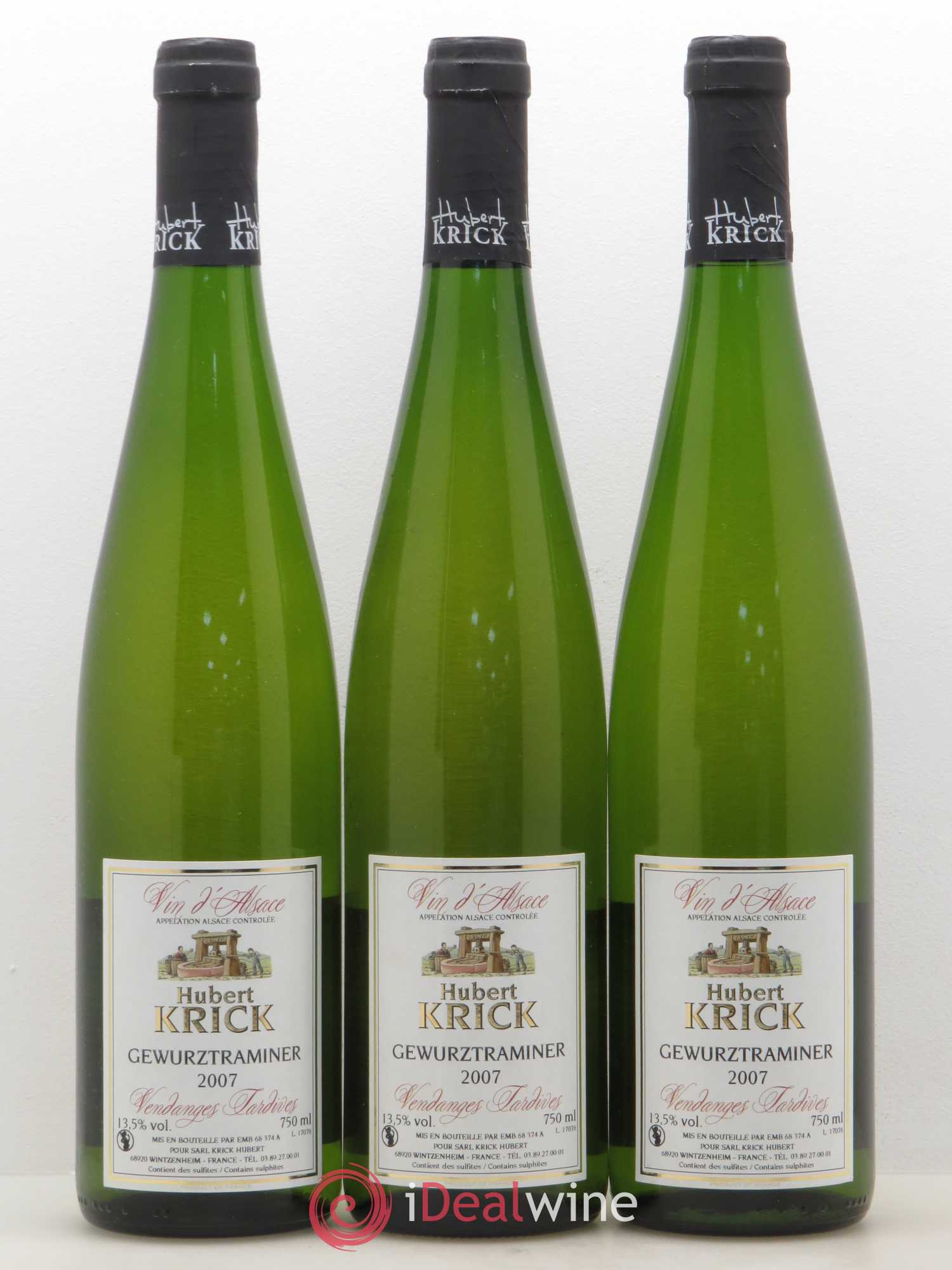 Gewurztraminer Vendanges Tardives Hubert Krick 2007 - Posten von 3 Flaschen - 0