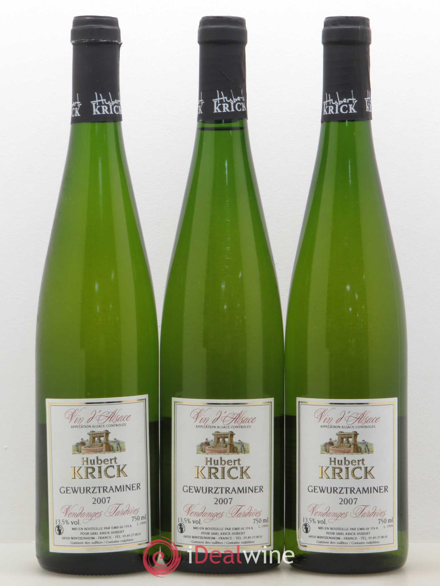 Gewurztraminer Vendanges Tardives Hubert Krick 2007 - Posten von 3 Flaschen - 0