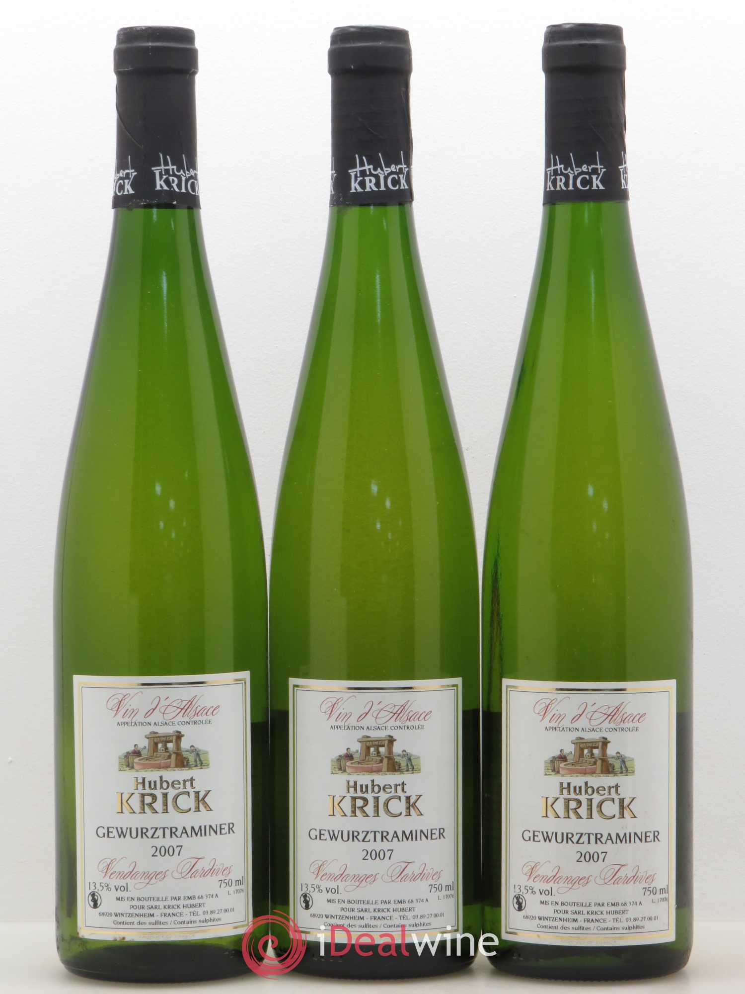 Gewurztraminer Vendanges Tardives Hubert Krick 2007 - Posten von 3 Flaschen - 0