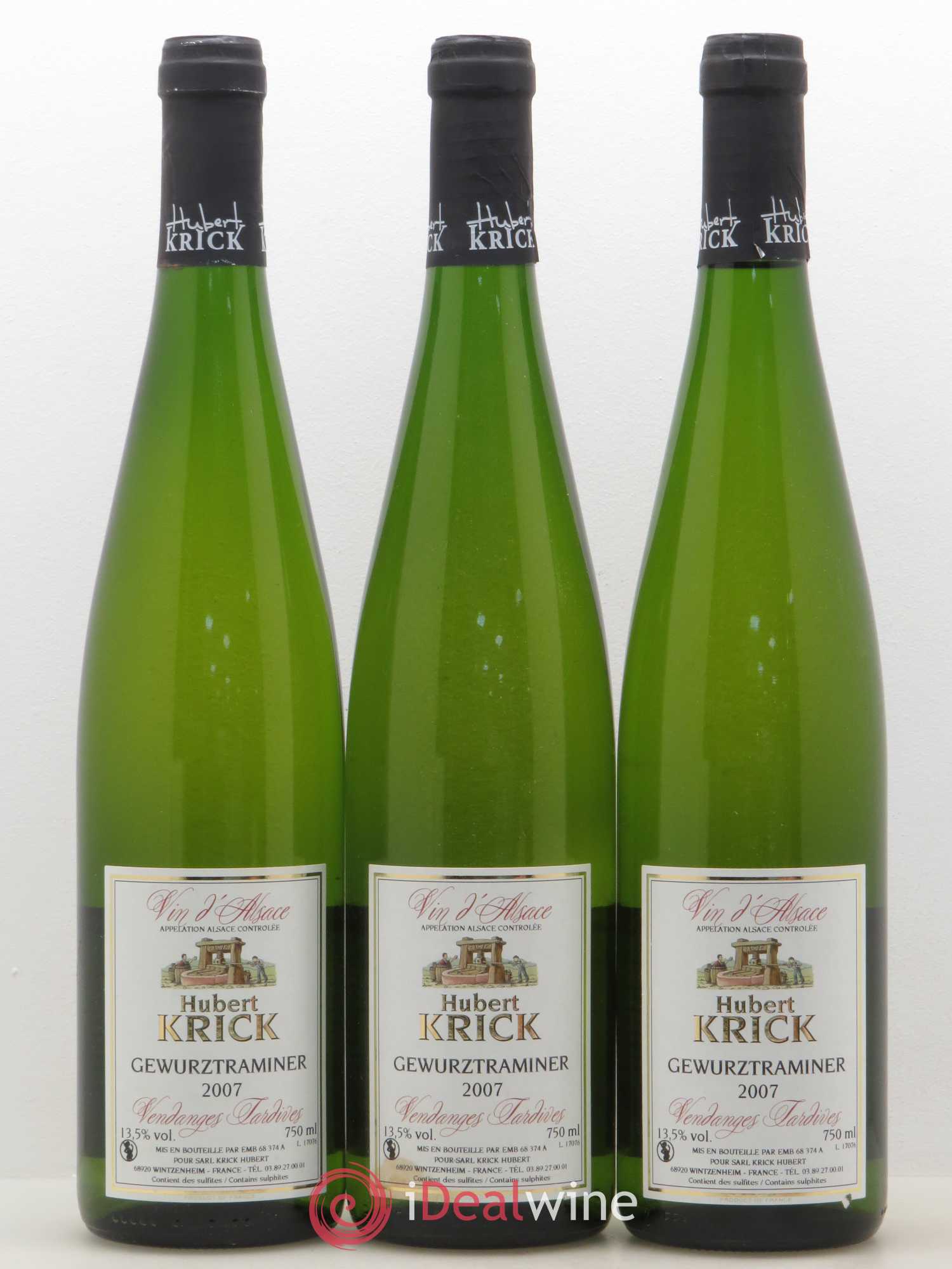 Gewurztraminer Vendanges Tardives Hubert Krick 2007 - Posten von 3 Flaschen - 0