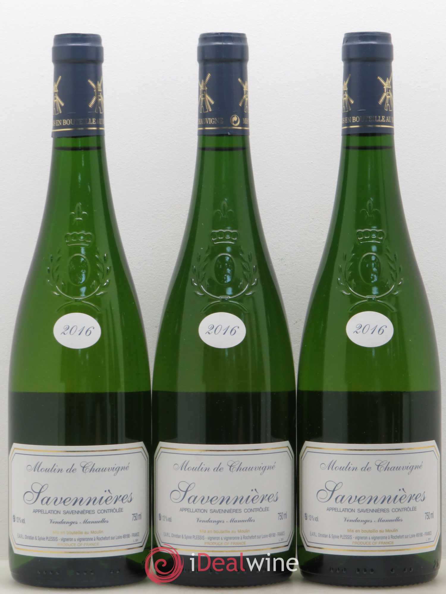 Savennières Vendanges Manuelles Moulin de Chauvigné 2016 - Lot de 5 bouteilles - 1