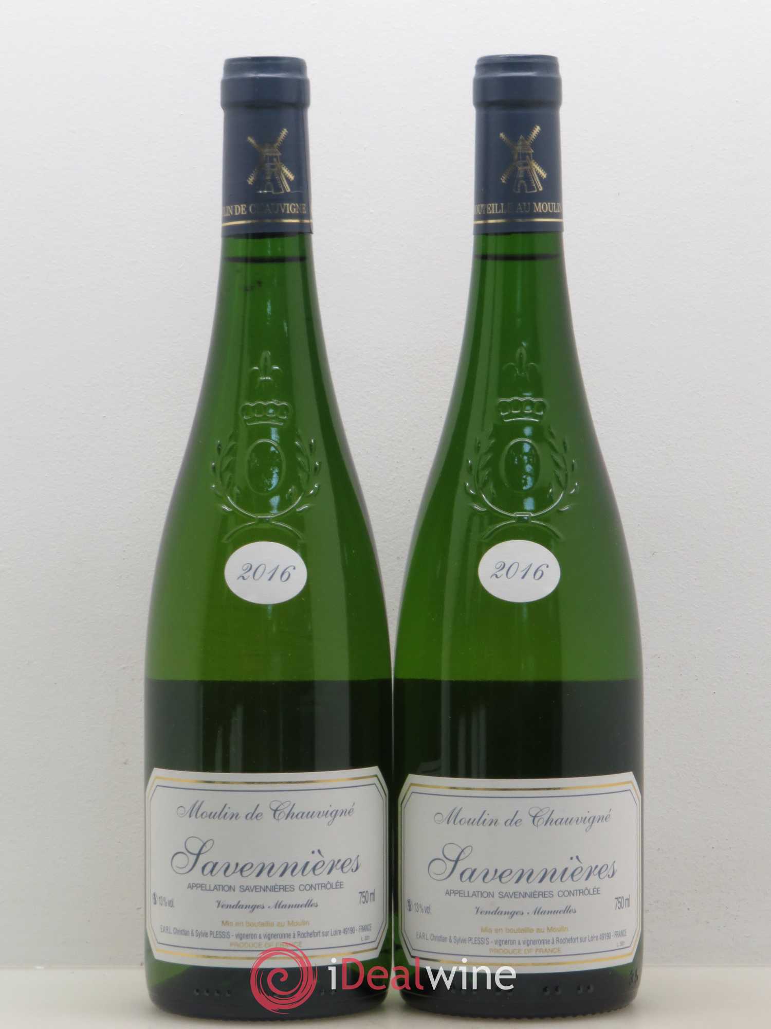 Savennières Vendanges Manuelles Moulin de Chauvigné 2016 - Lot de 5 bouteilles - 2
