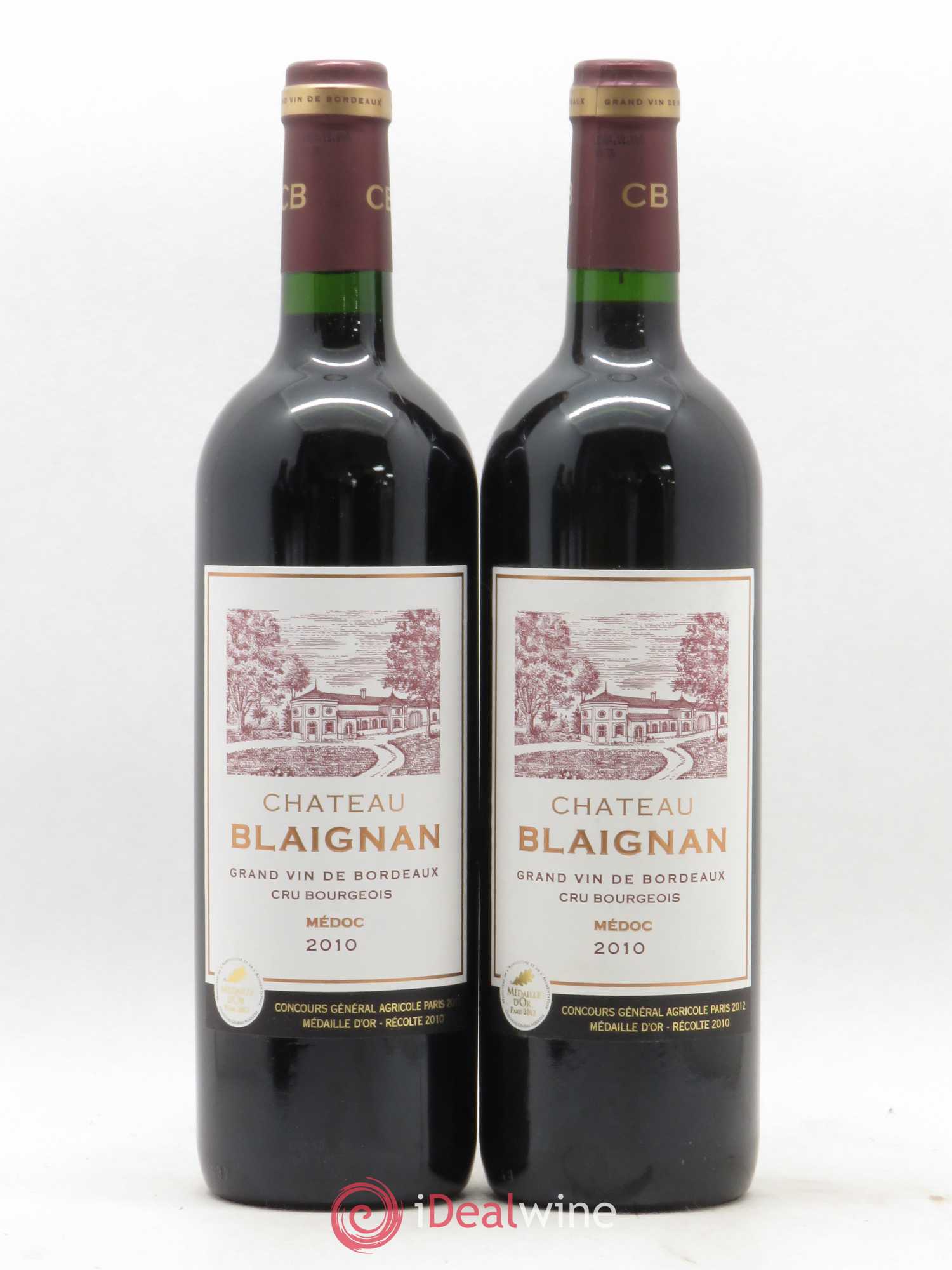 Château Blaignan Cru Bourgeois (sans prix de réserve) 2010 - Lot de 5 bouteilles - 2