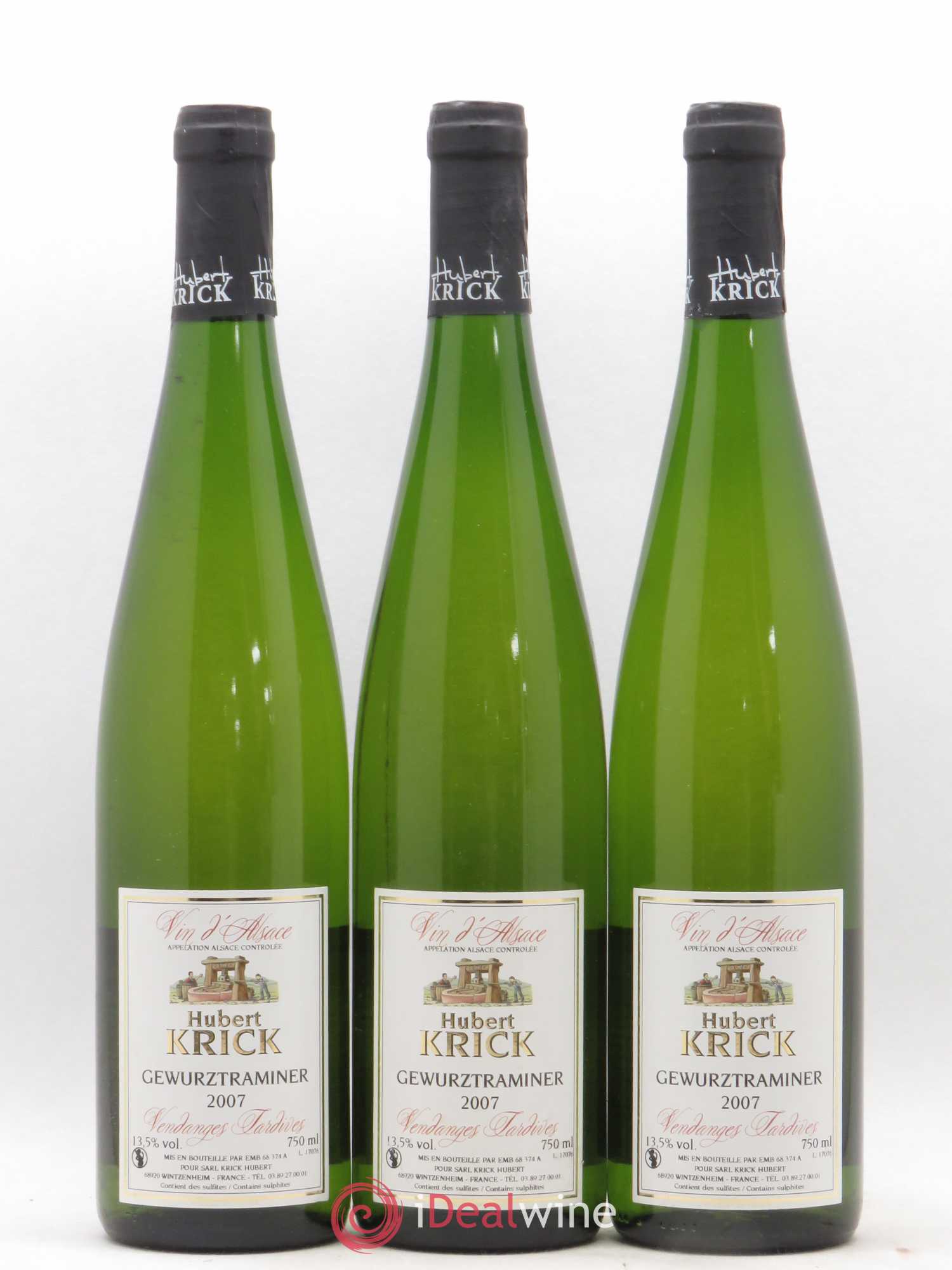 Gewurztraminer Vendanges Tardives Hubert Krick 2007 - Lotto di 3 bottiglie - 0