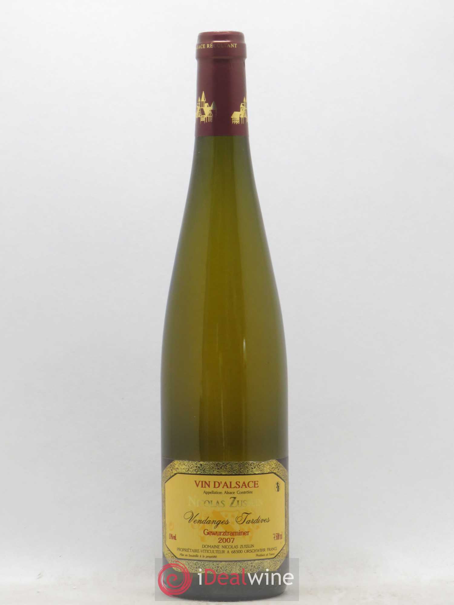Gewurztraminer Vendanges Tardives Nicolas Zusslin 2007 - Lotto di 1 bottiglia - 0