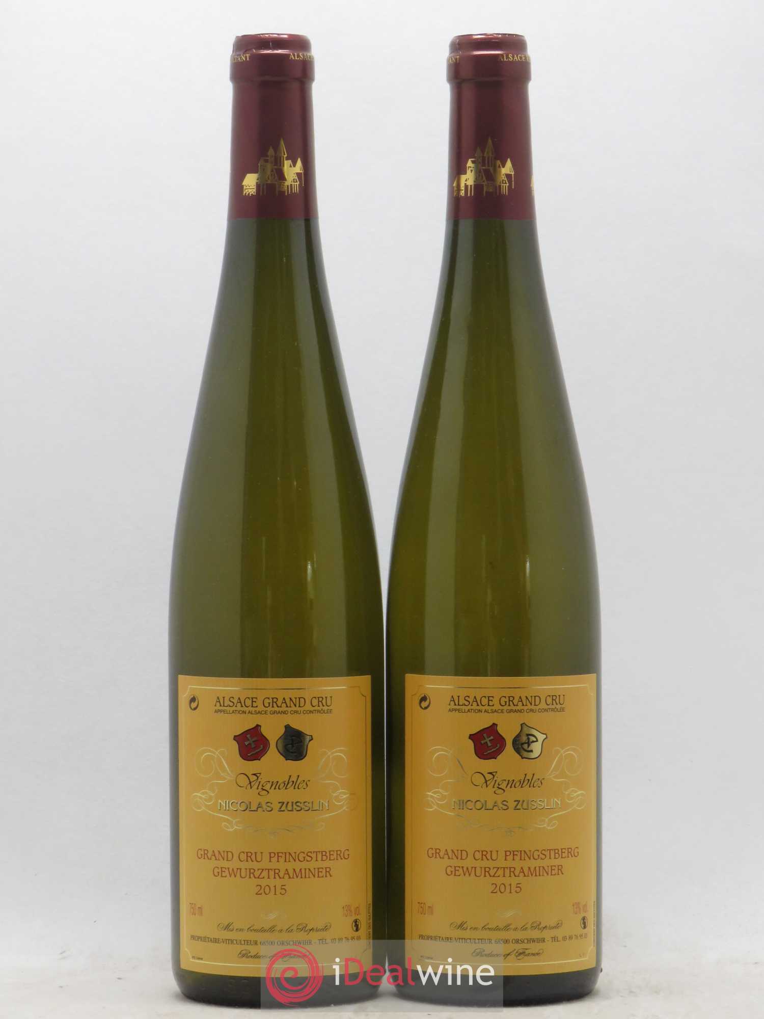 Gewurztraminer Grand Cru Pfingsterg Nicolas Zusslin (sans prix de réserve) 2015 - Lotto di 2 bottiglie - 0