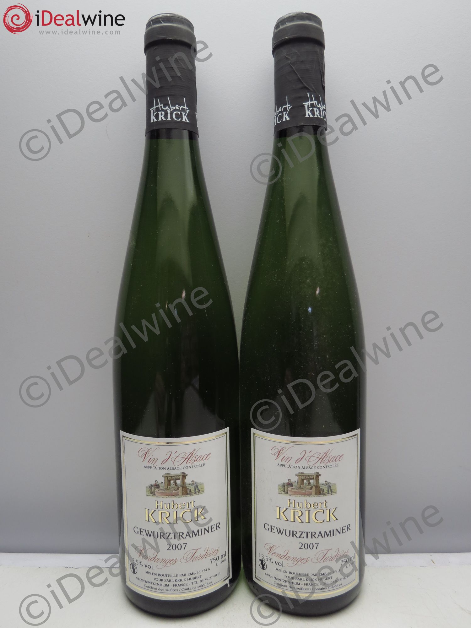 Gewurztraminer Vendanges Tardives. Hubert Krick 2007 - Posten von 2 Flaschen - 0