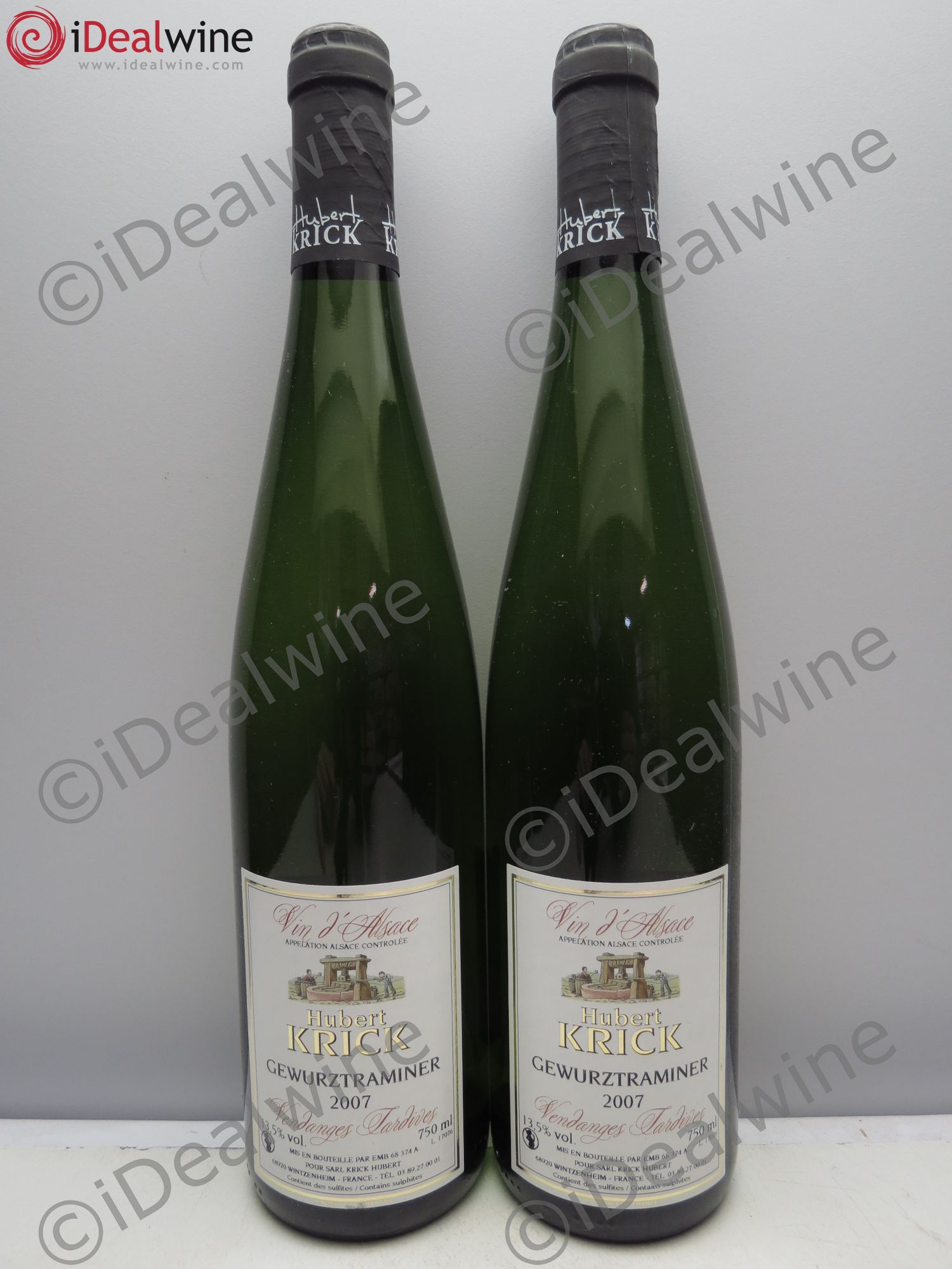 Gewurztraminer Vendanges Tardives. Hubert Krick 2007 - Posten von 2 Flaschen - 0