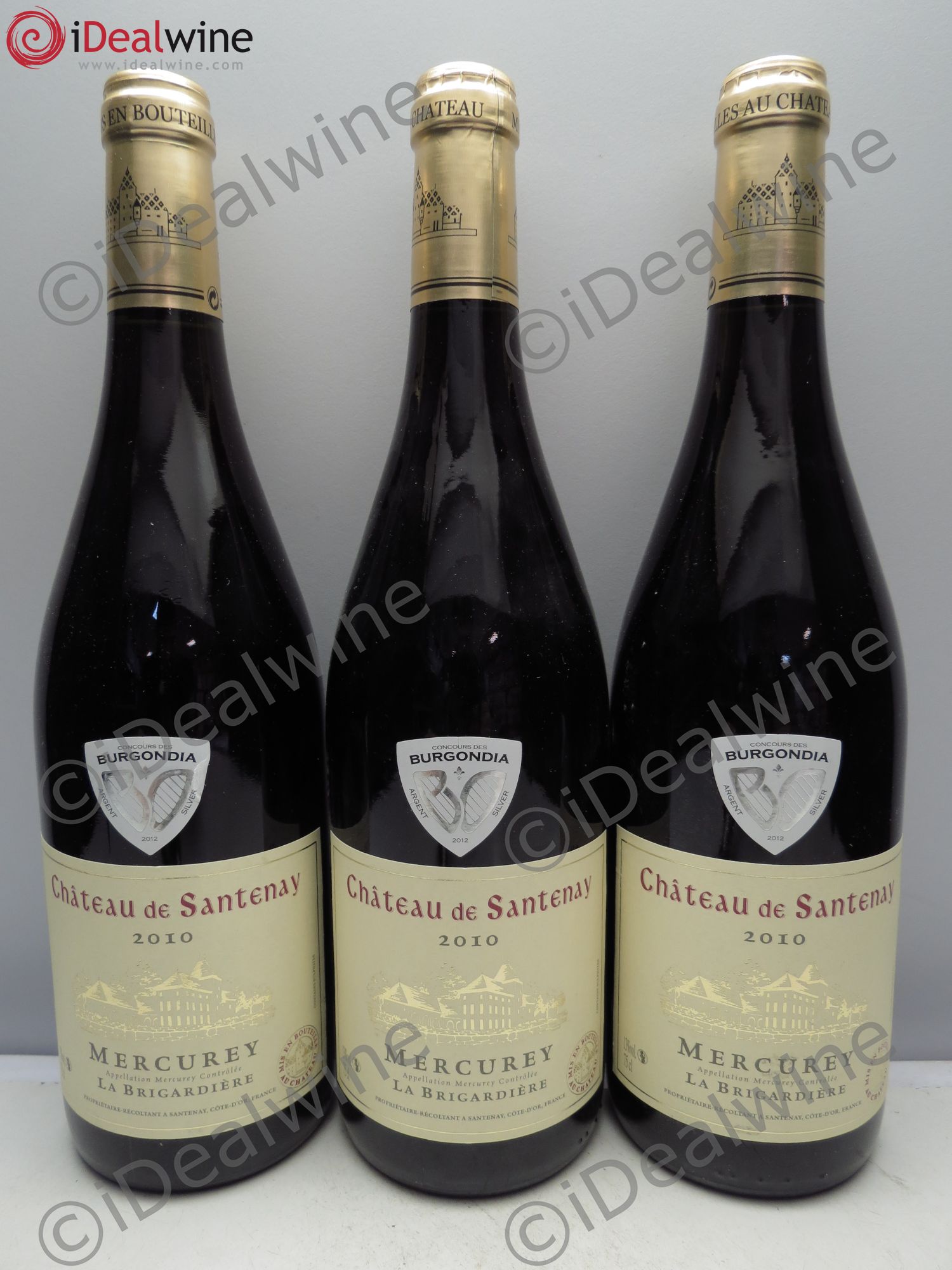 Mercurey Château de Santenay "La Brigardière" 2010 - Posten von 3 Flaschen - 0