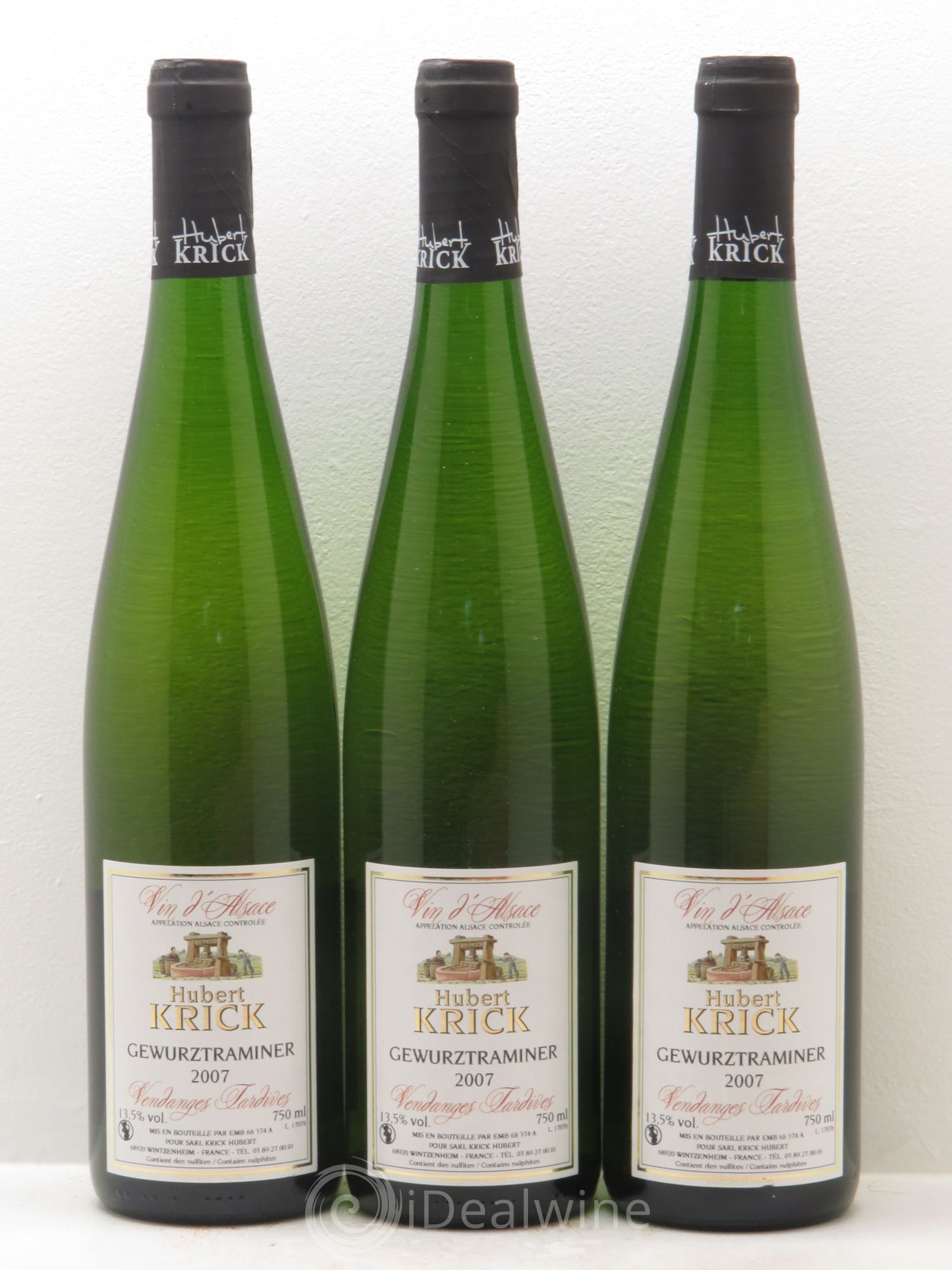 Gewurztraminer Vendanges Tardives Hubert Krick 2007 - Lotto di 3 bottiglie - 0