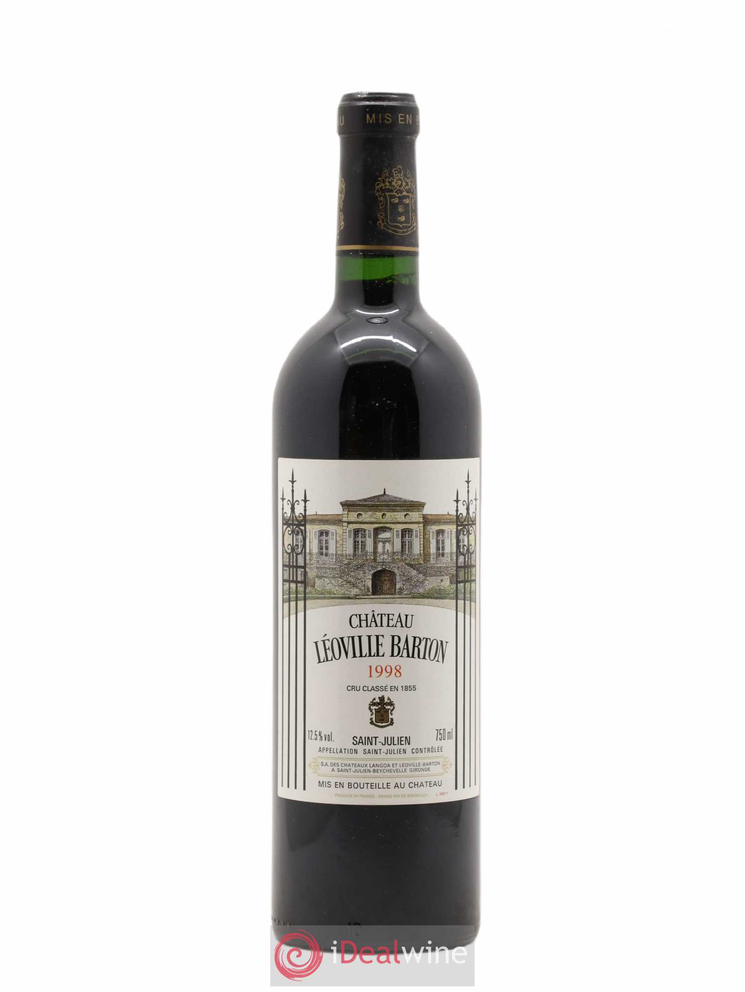 Château Léoville Barton 2ème Grand Cru Classé 1998 - Lot de 1 bouteille - 0