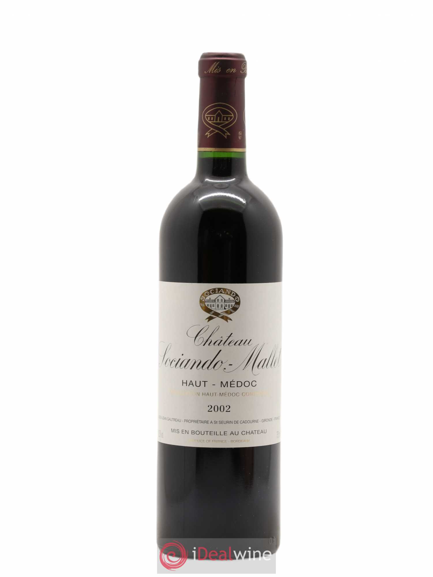 Château Sociando Mallet 2002 - Lot de 1 bouteille - 0