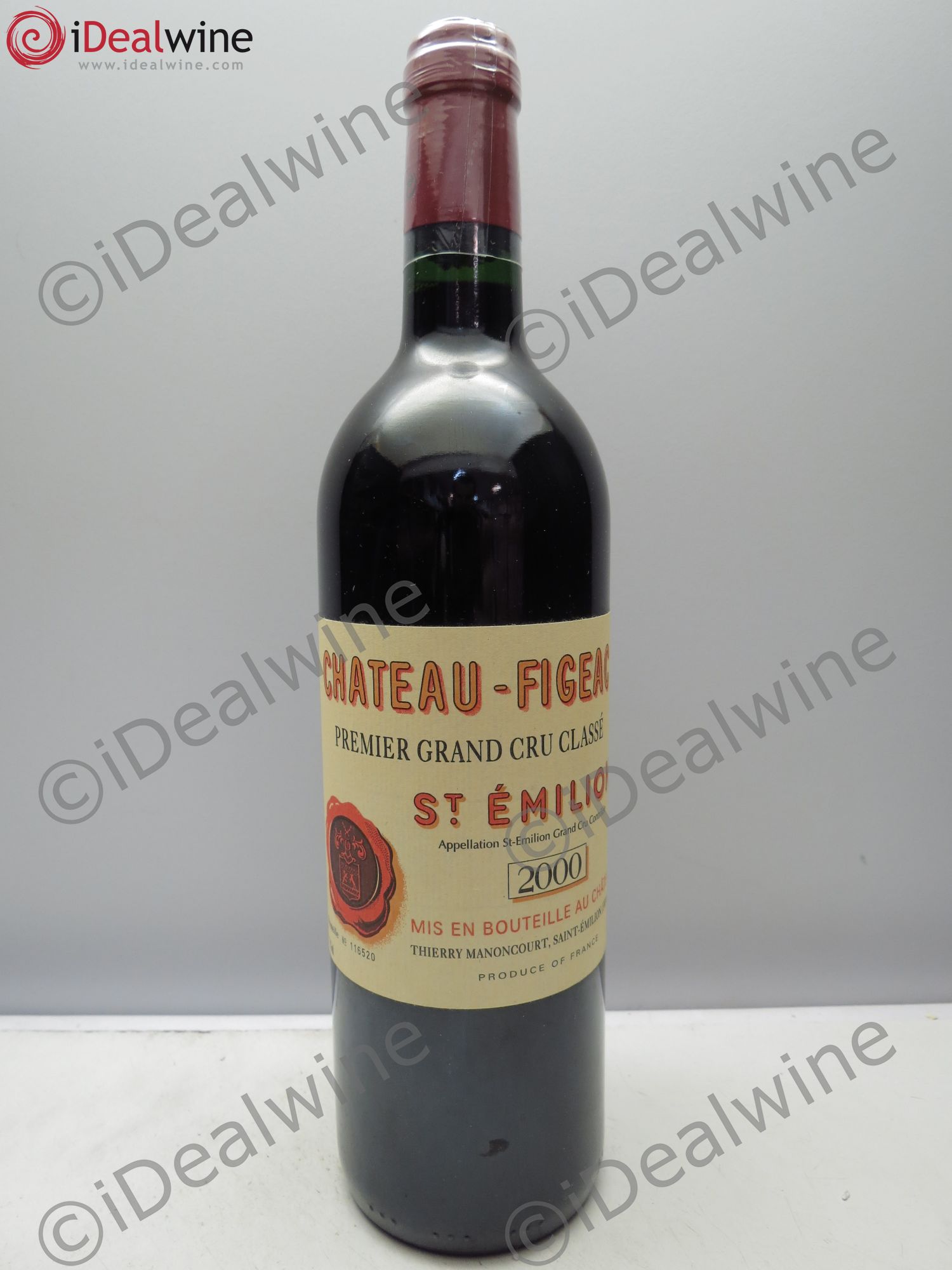 Château Figeac 1er Grand Cru Classé A 2000 - Lot de 1 bouteille - 0