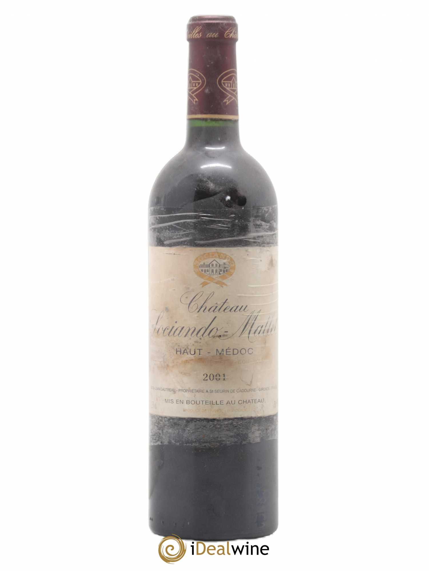 Château Sociando Mallet 2001 - Lot de 1 bouteille - 0