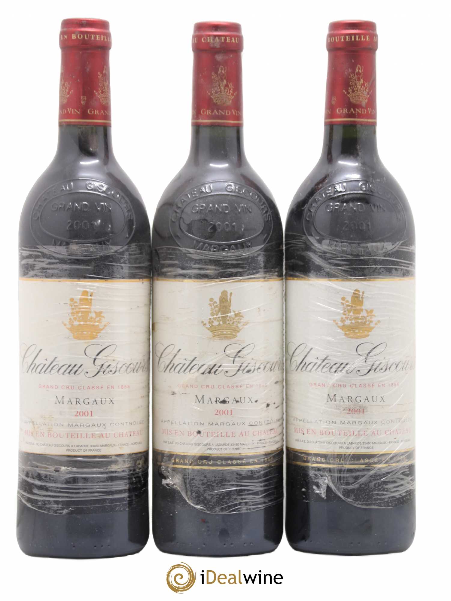 Château Giscours 3ème Grand Cru Classé 2001 - Lot de 3 bouteilles - 0