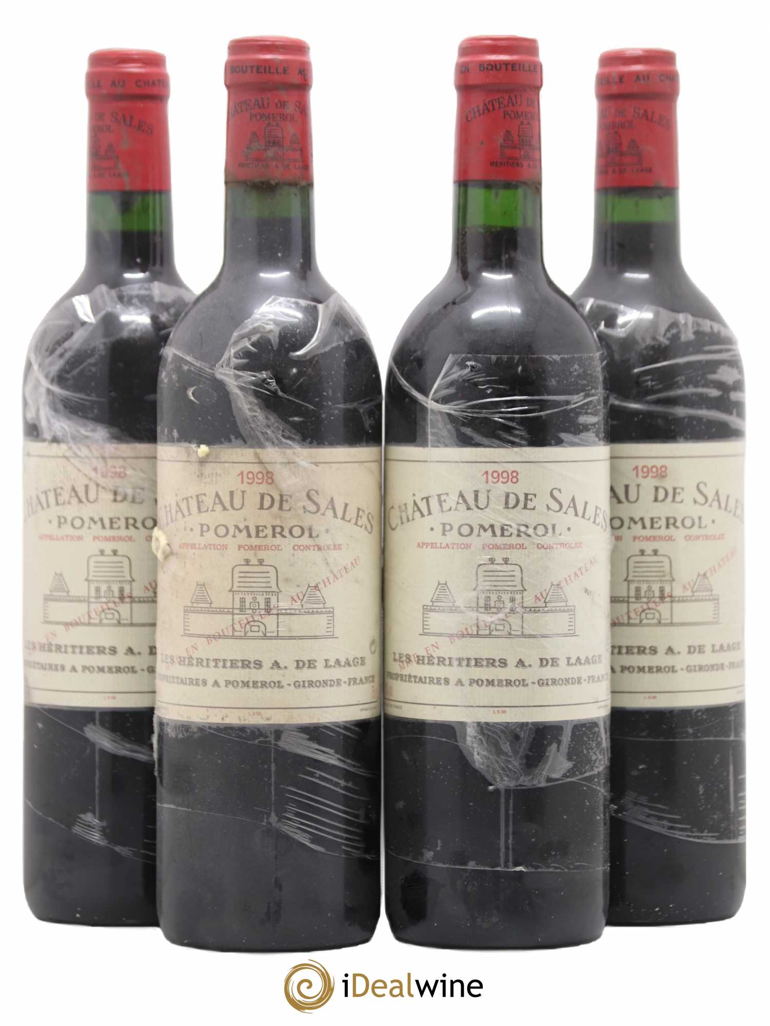Château de Sales 1998 - Lot de 4 bouteilles - 0