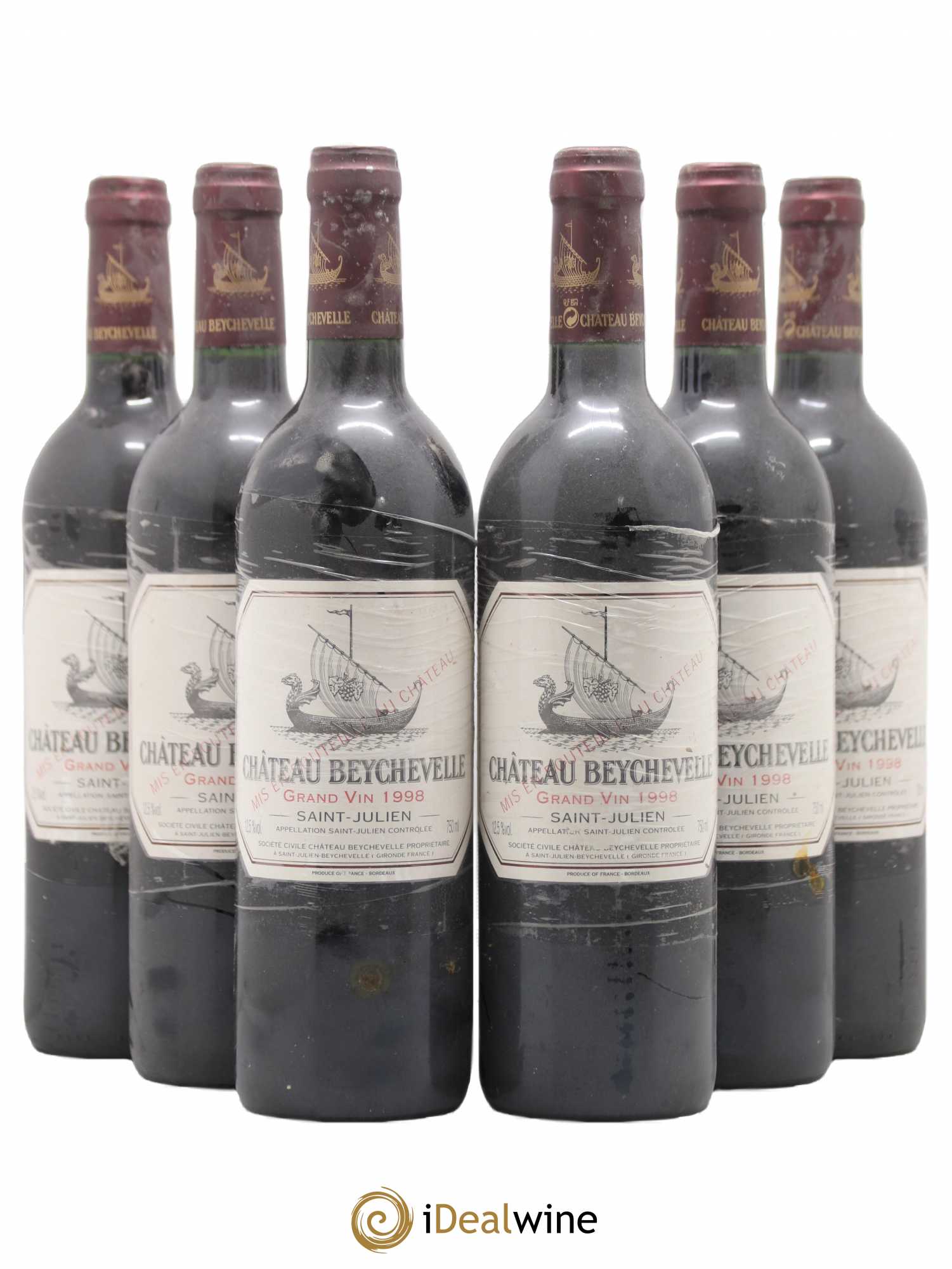 Château Beychevelle 4ème Grand Cru Classé 1998 - Lot de 6 bouteilles - 0