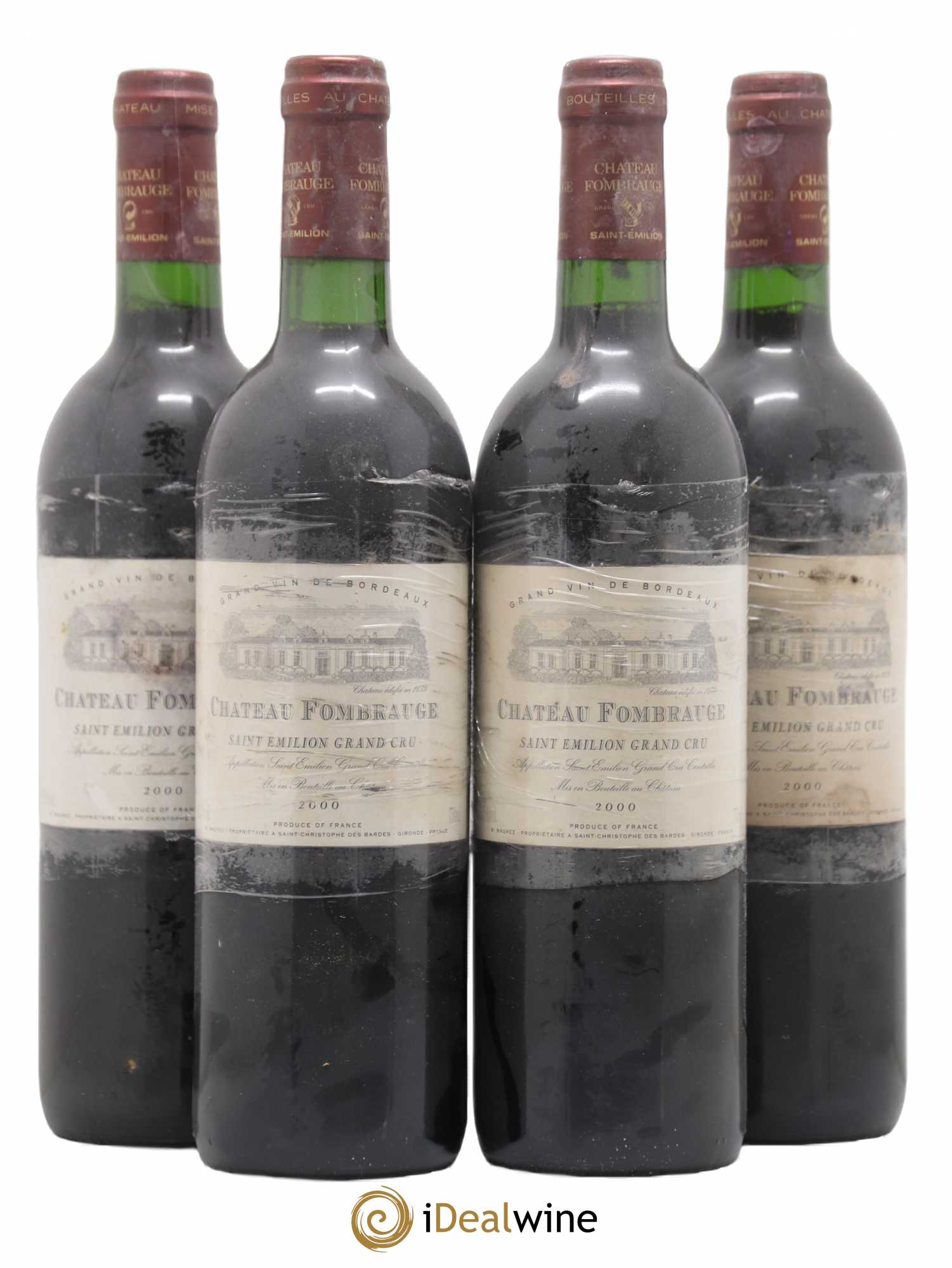 Château Fombrauge Grand Cru Classé 2000 - Lot de 4 bouteilles - 0