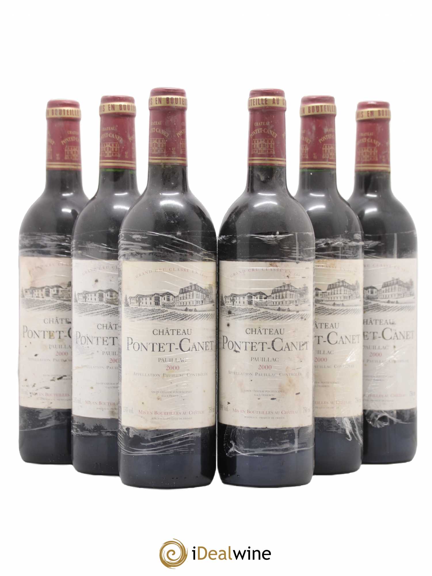 Château Pontet Canet 5ème Grand Cru Classé 2000 - Lot de 6 bouteilles - 0