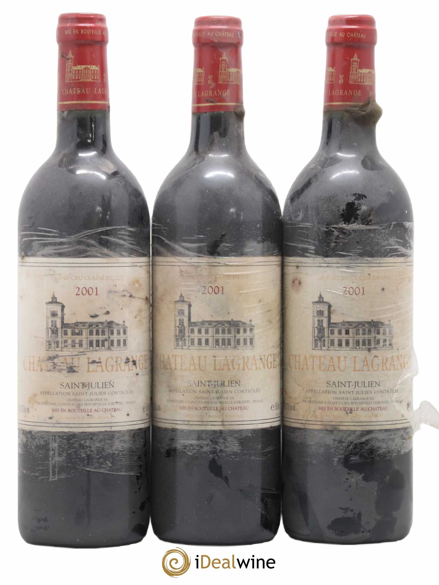 Château Lagrange 3ème Grand Cru Classé 2001 - Lot de 3 bouteilles - 0