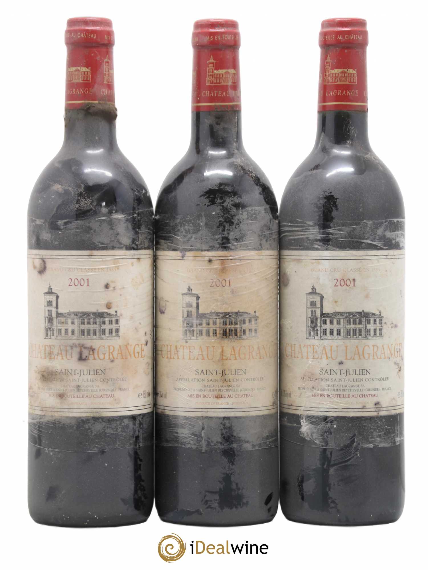 Château Lagrange 3ème Grand Cru Classé 2001 - Lot de 3 bouteilles - 0