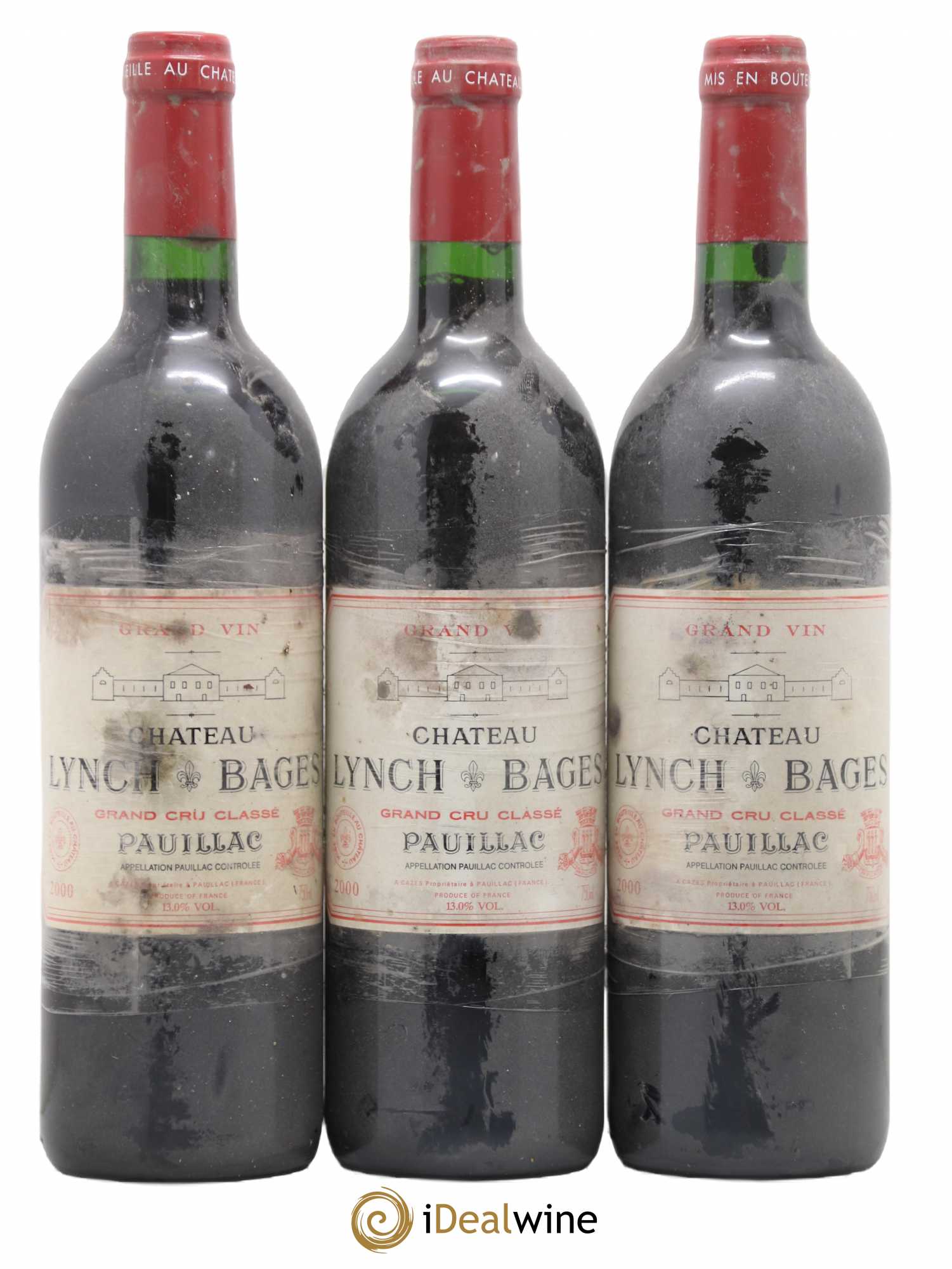 Château Lynch Bages 5ème Grand Cru Classé 2000 - Lot de 3 bouteilles - 0