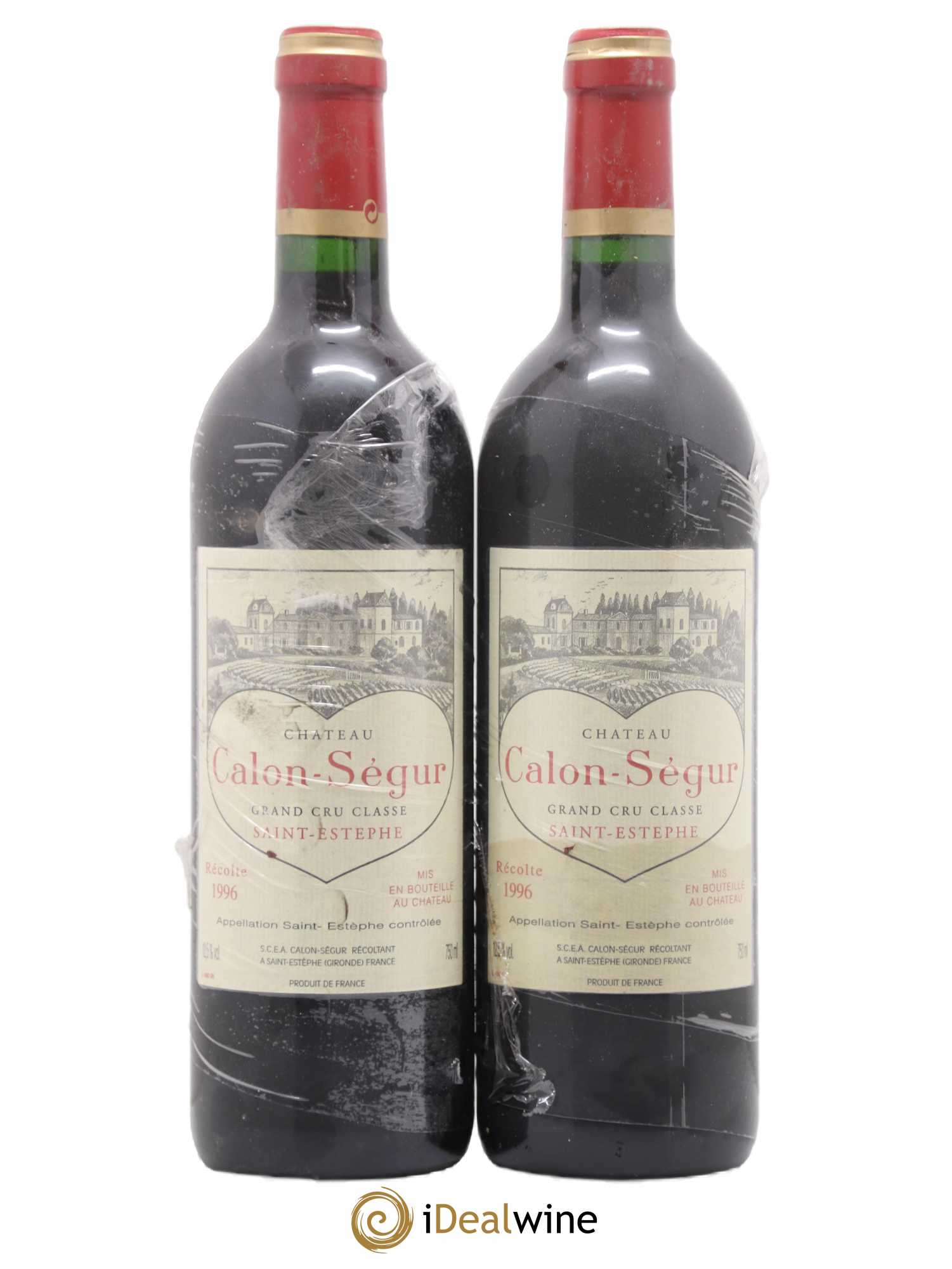 Château Calon Ségur 3ème Grand Cru Classé 1996 - Lot de 2 bouteilles - 0