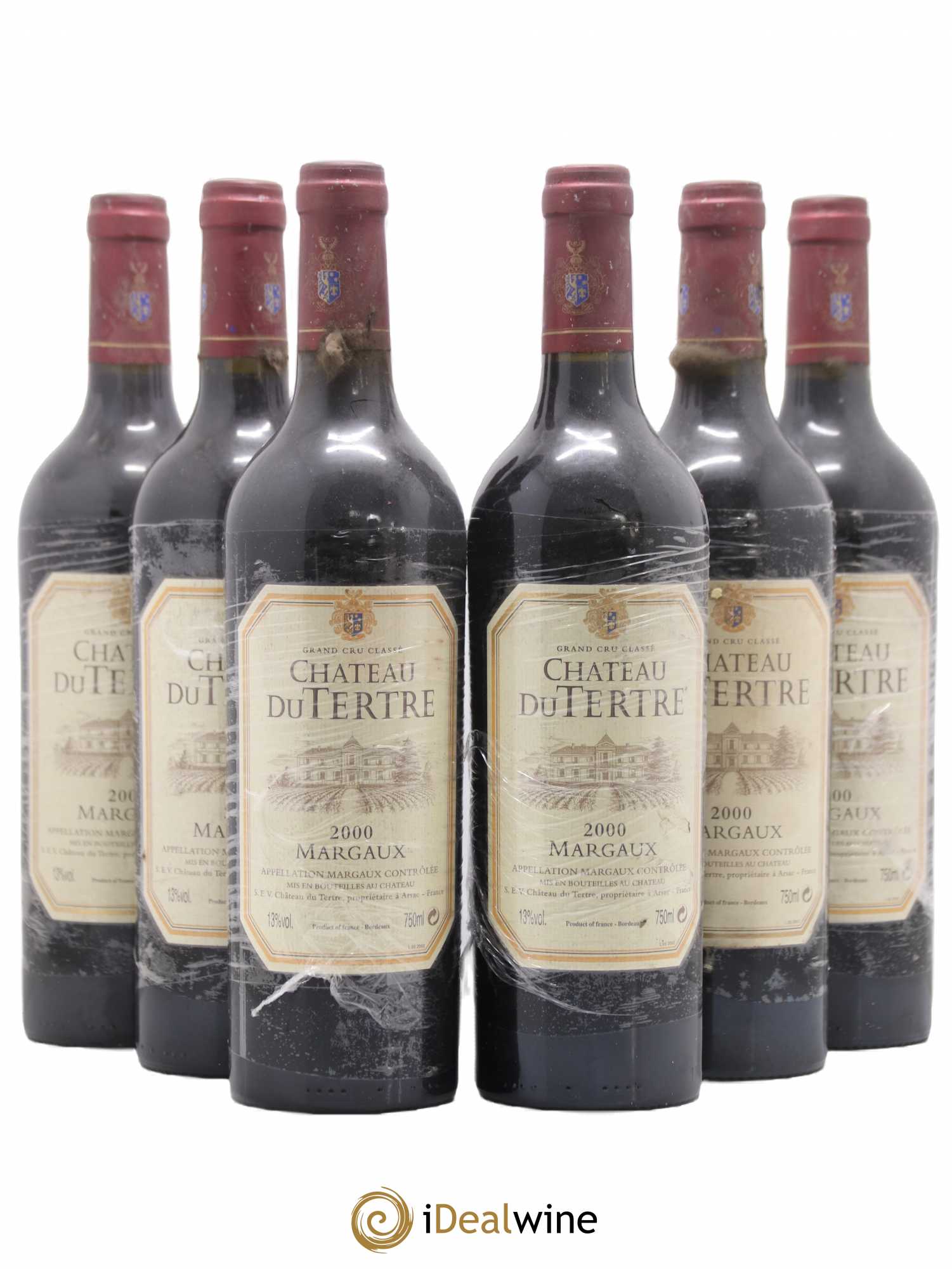 Château du Tertre 5ème Grand Cru Classé 2000 - Lot de 6 bouteilles - 0